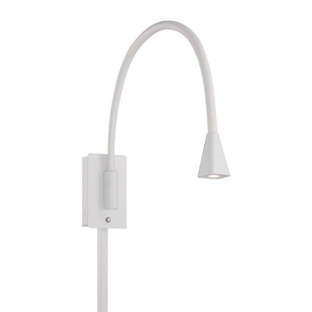 White Dimmable LED Swing Arm Wall Light