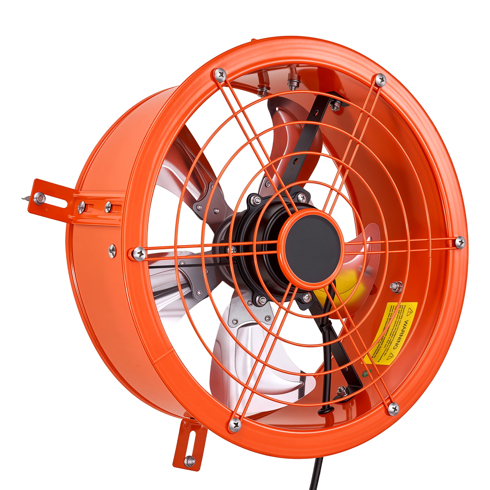 VEVOR Gable Mount Fan 12 inch Solar Attic Vent Exhaust Fan Carbon Steel 900 CFM Cooling and Ventilation for Roof Greenhouse Garage Shop Small Spaces with Thermostat and Power Adapter Orange
