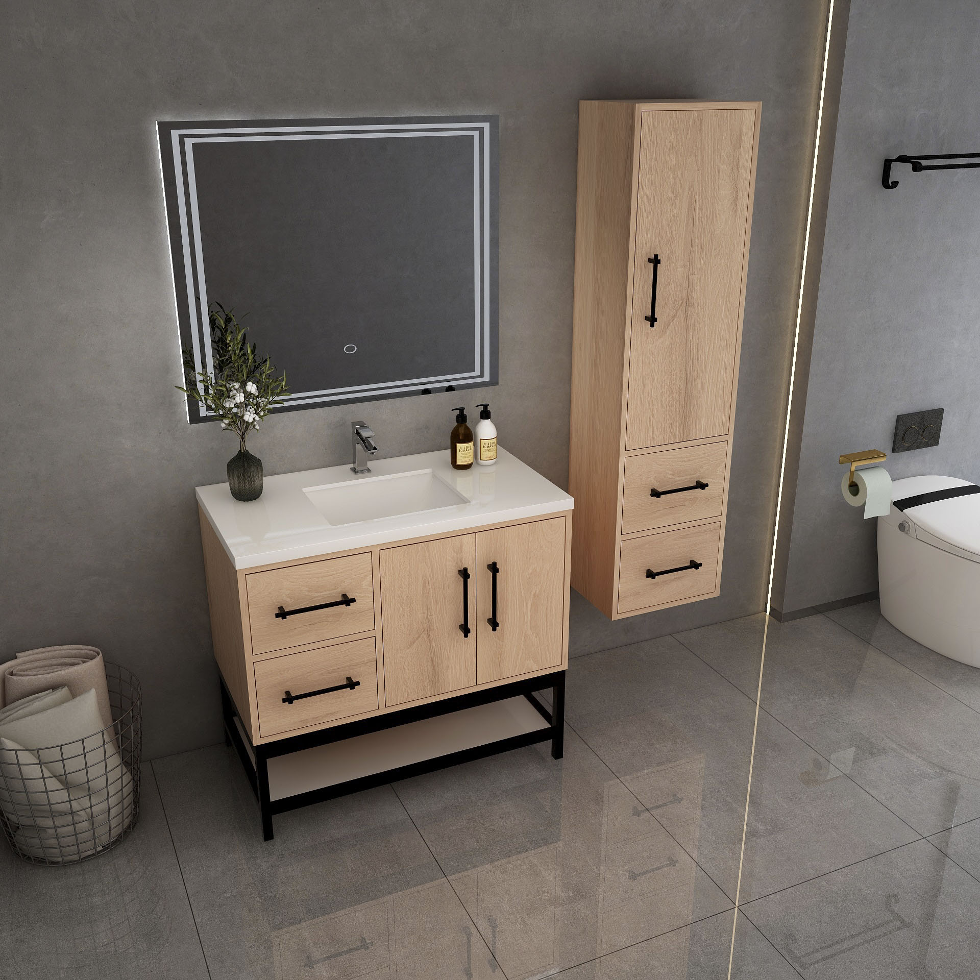 BV Better Vanity VICTORIA36LFM-RO Bath-Vanity-Combo - View #6