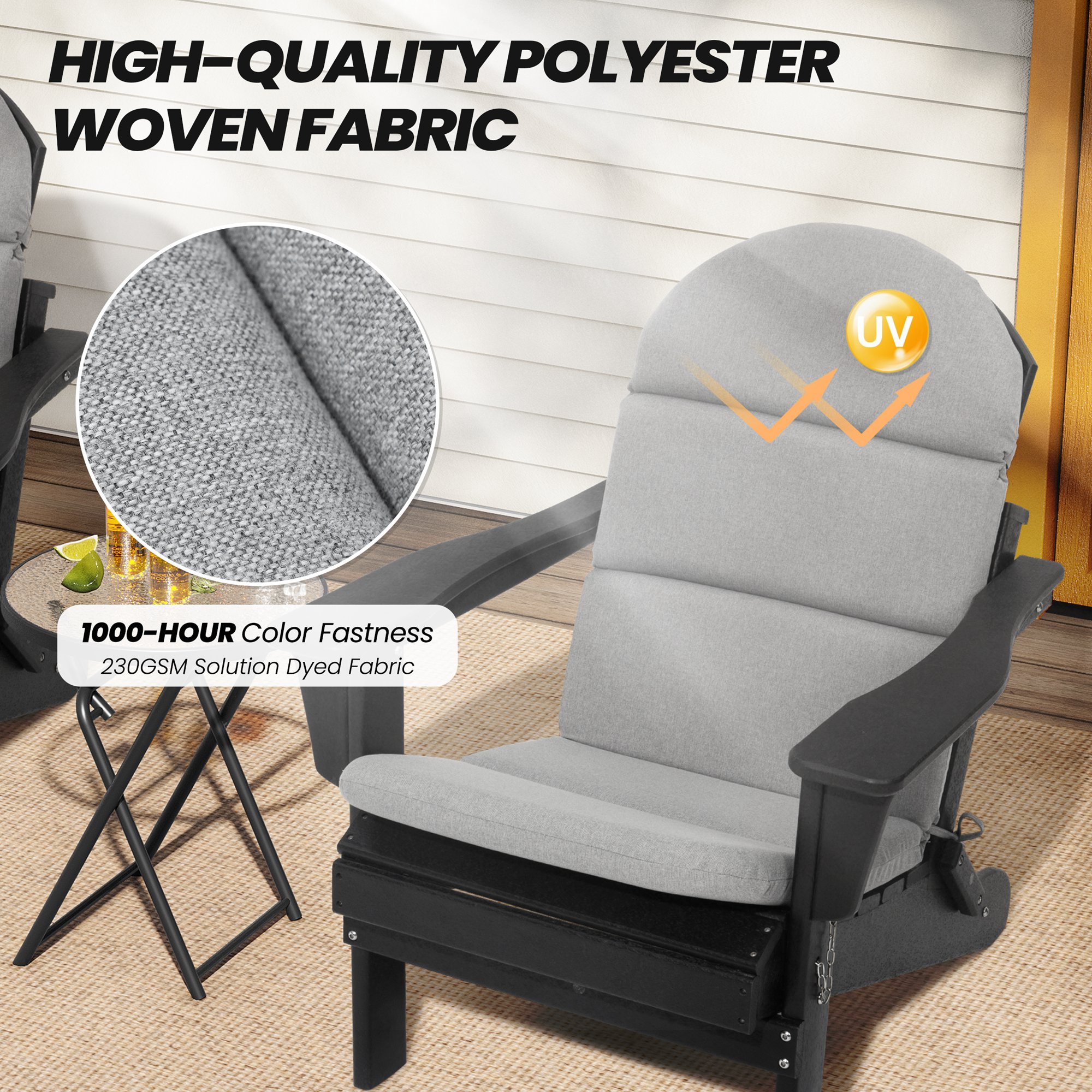 CloudFly CL-CU006LGY-1 Patio-Furniture-Cushions - View #7