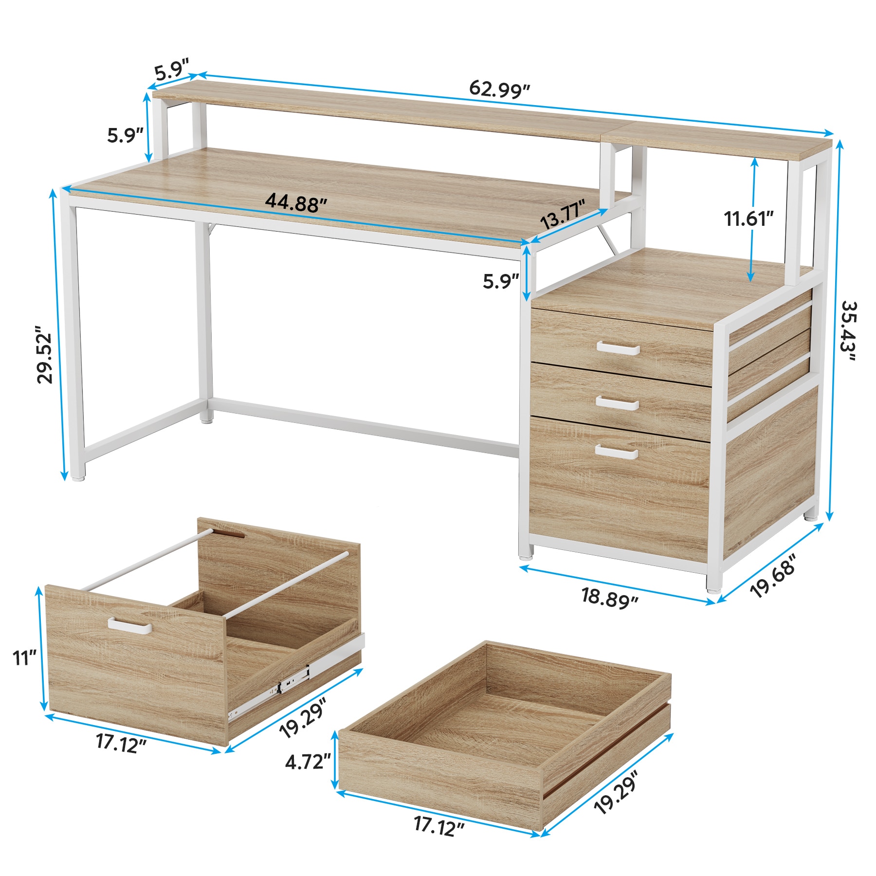 Fnova LWTJ-JW0712 Office-Tables - View #3