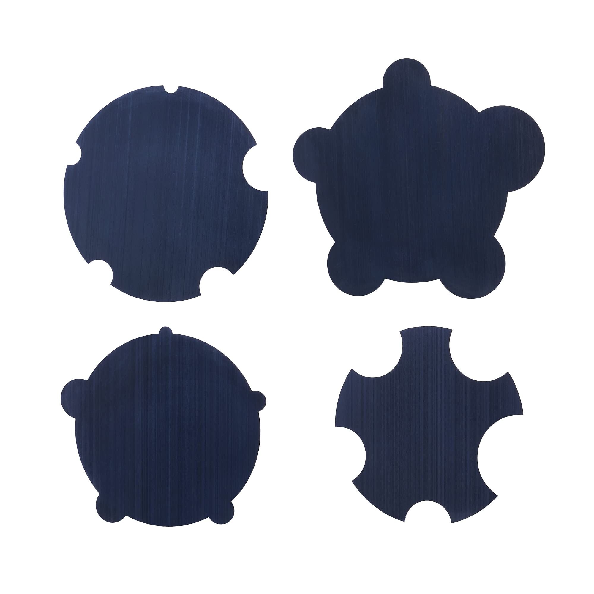 Ahfiwaso Cabinet Scraper Card Set 4 Pack Medium Carbon Steel Woodworking Tools Includes Concave and Convex Shapes Multiple Sizes for Smooth Finish
