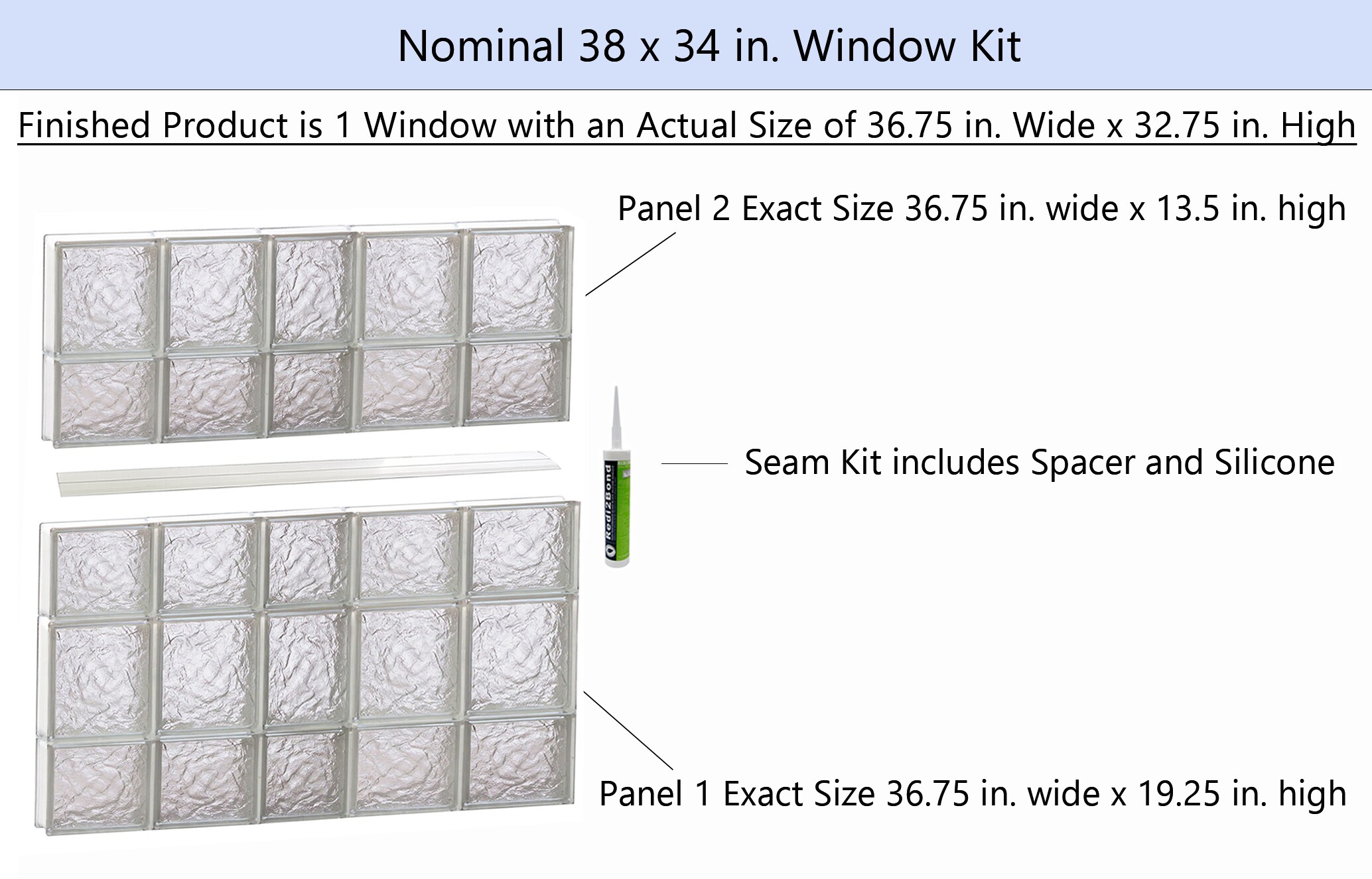 REDI2SET S3834IS Glass-Block-Windows - View #2