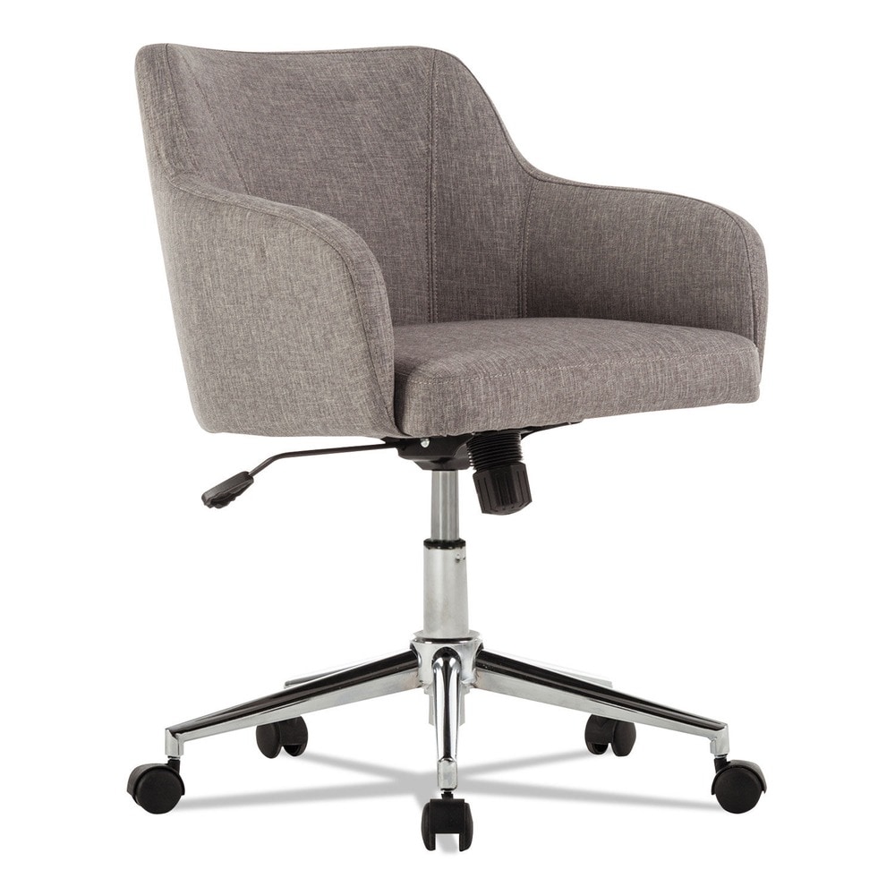 Alera ALENCS4251 ALECS4251 Captain Series Mid-Back Chair - Adjustable Height and 275 lbs Capacity - Gray Tweed