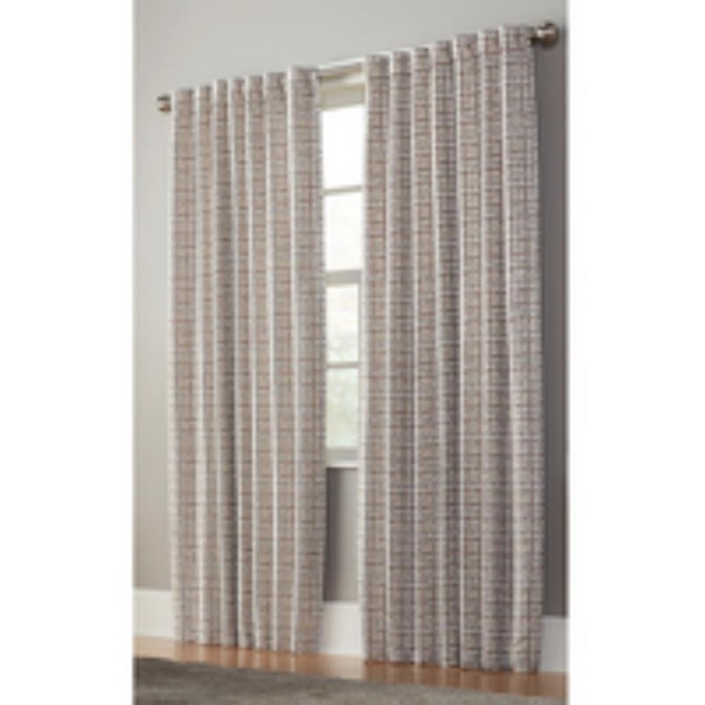 allen + roth 1630421 63-in Taupe Light Filtering Standard Lined Back Tab Single Curtain Panel