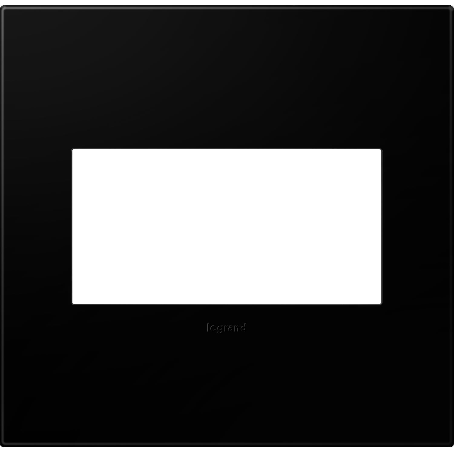 Legrand AWP2GNK4 adorne 2 -Gang Specialty Size Black Ink Plastic Indoor Screwless Square Wall Plate