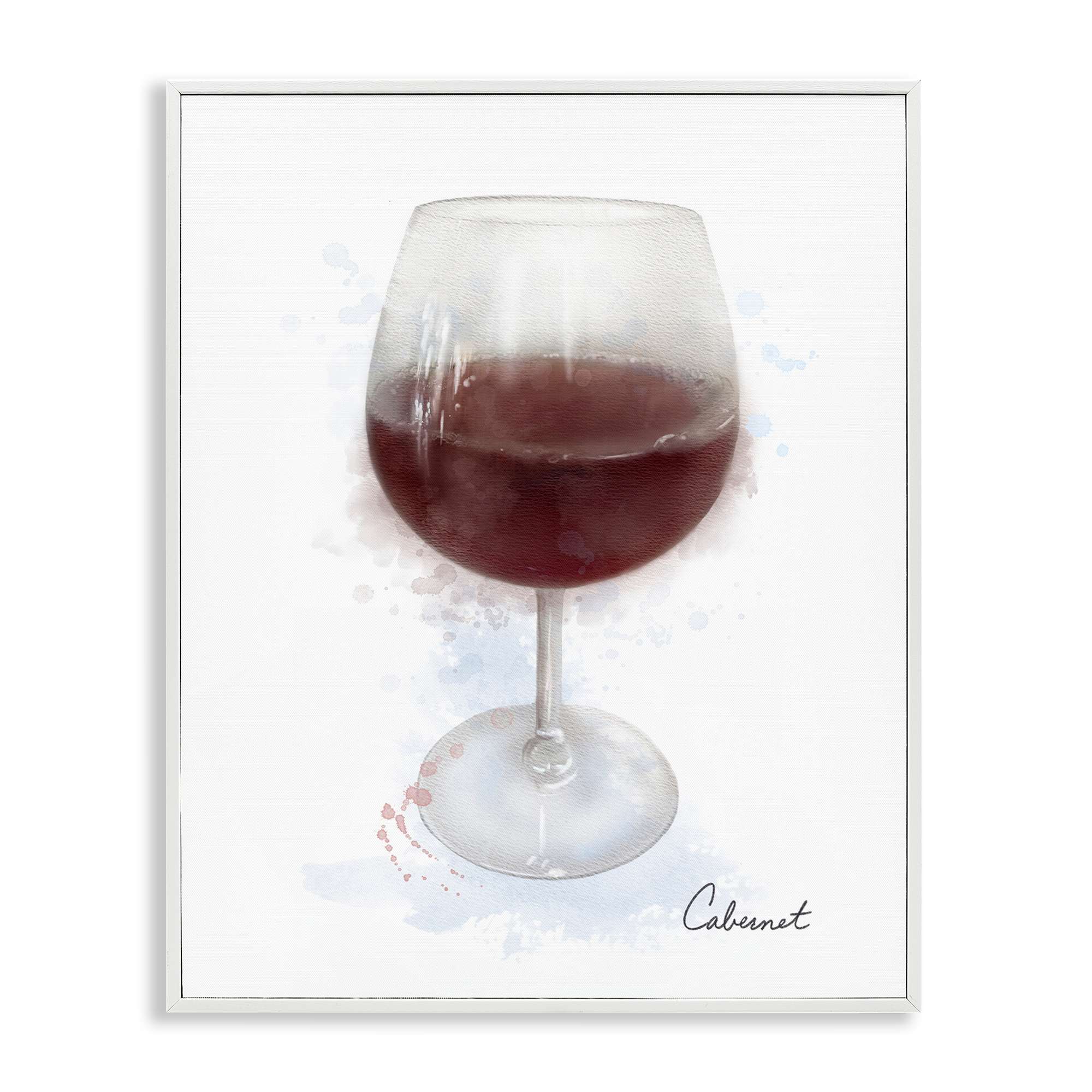 Stupell Industries BS-512-WFR-24X30 Modern Cabernet in Glass White Framed Giclee Art By Matthew Piotrowicz 24 x 30