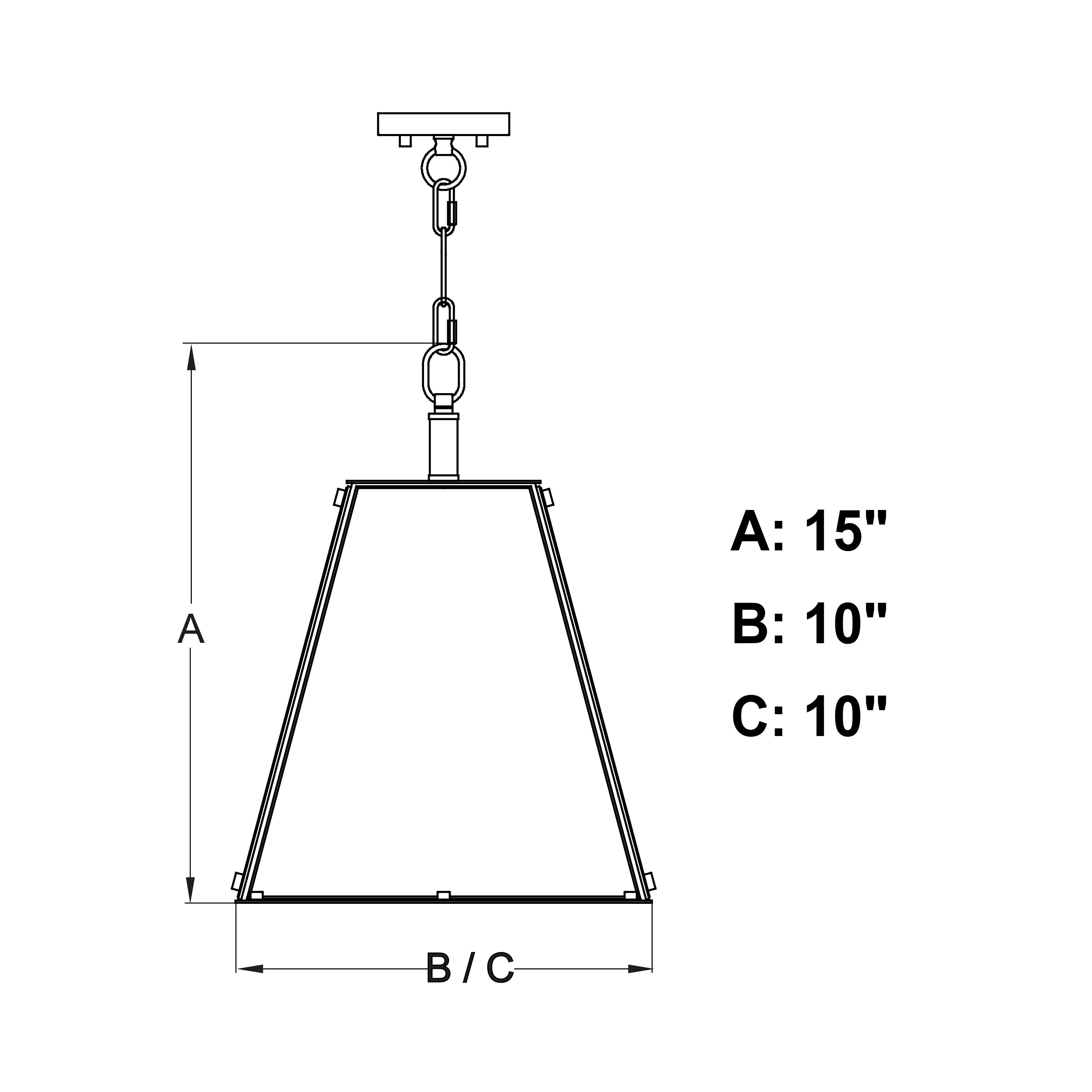 Tremont Matte Black and Bronze Glass Pendant Light