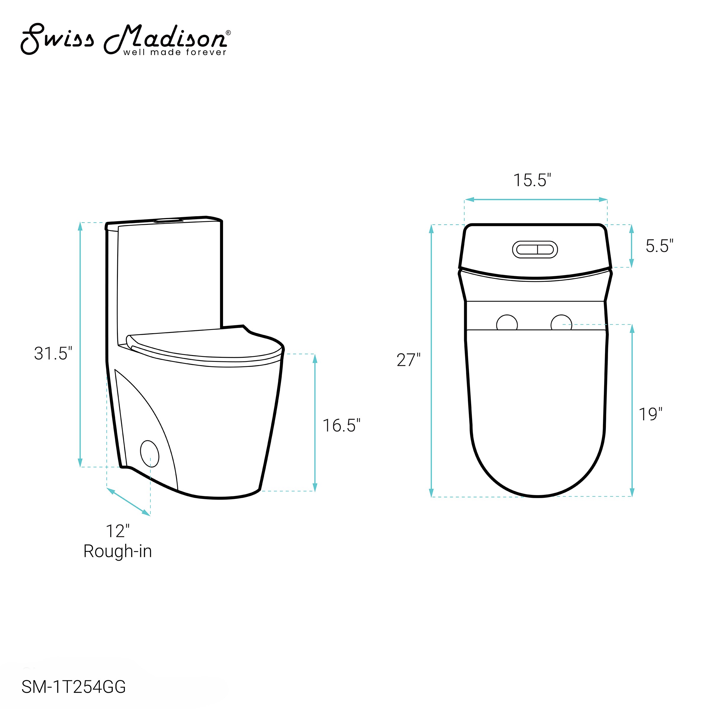 Swiss Madison SM-25-1TANG02GG toilets - View #8