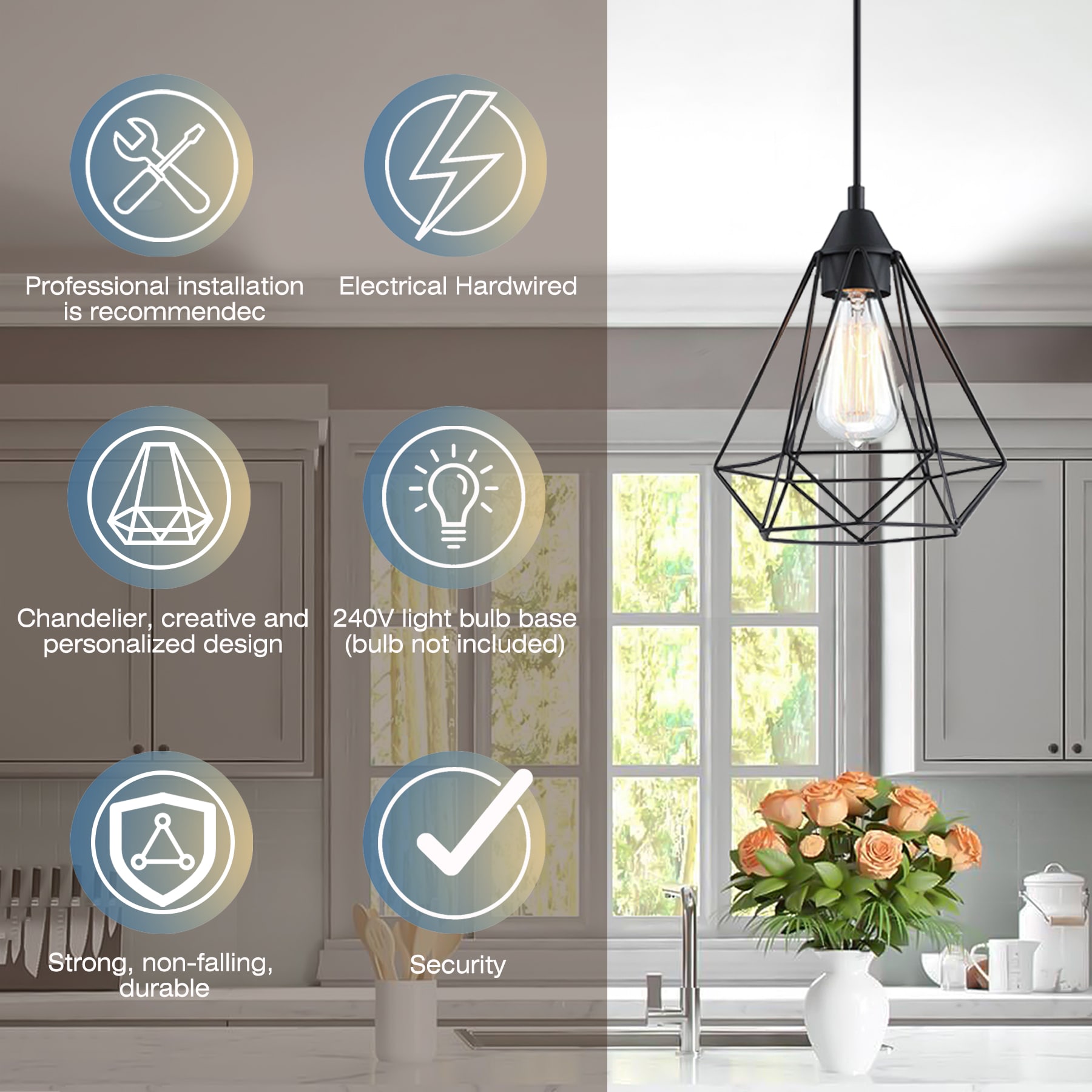 WELLFOR TTC12201 Pendant-Lights - View #3