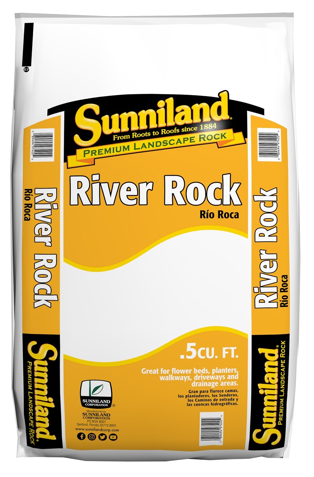 Sunniland 0.5-cu Ft 37-lb Brown River Rock (0.5- 3-in Rock Size) In The ...