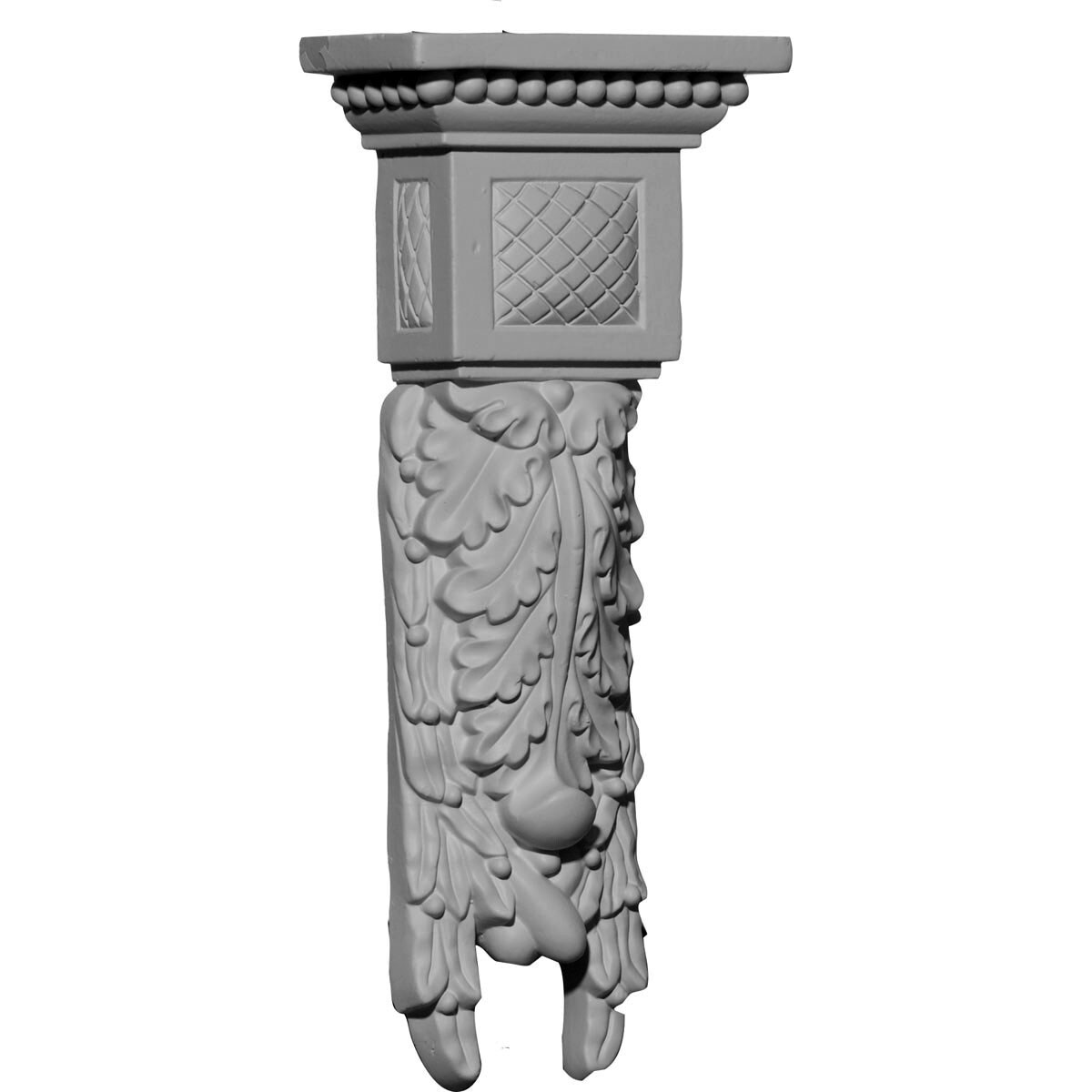 Ekena Millwork COR04X02X09HA 4-in x 2.125-in x 9.625-in Primed White Urethane Paintable Corbel