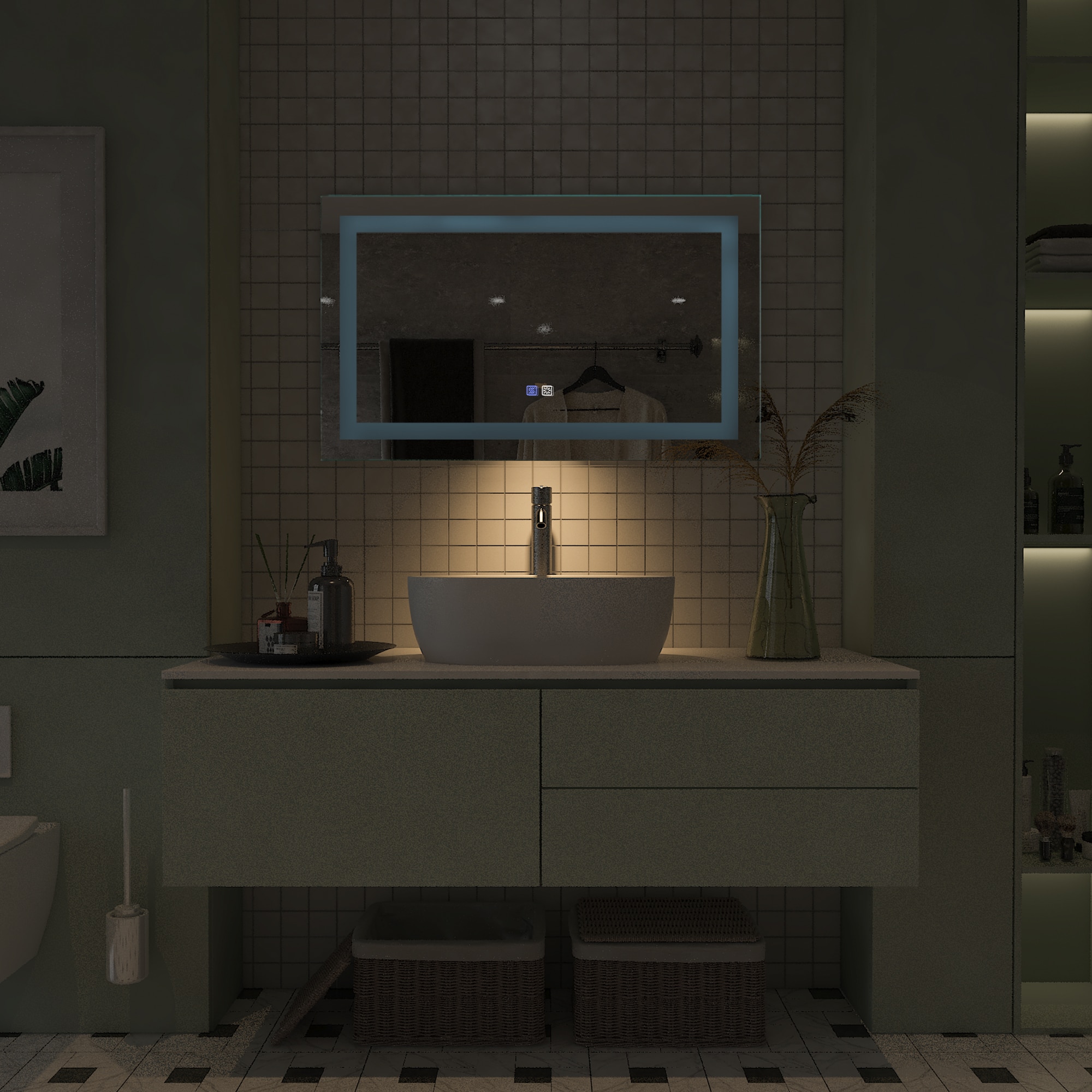 Forclover JSEXDH4024-3X Framed-Bath-Mirrors - View #8