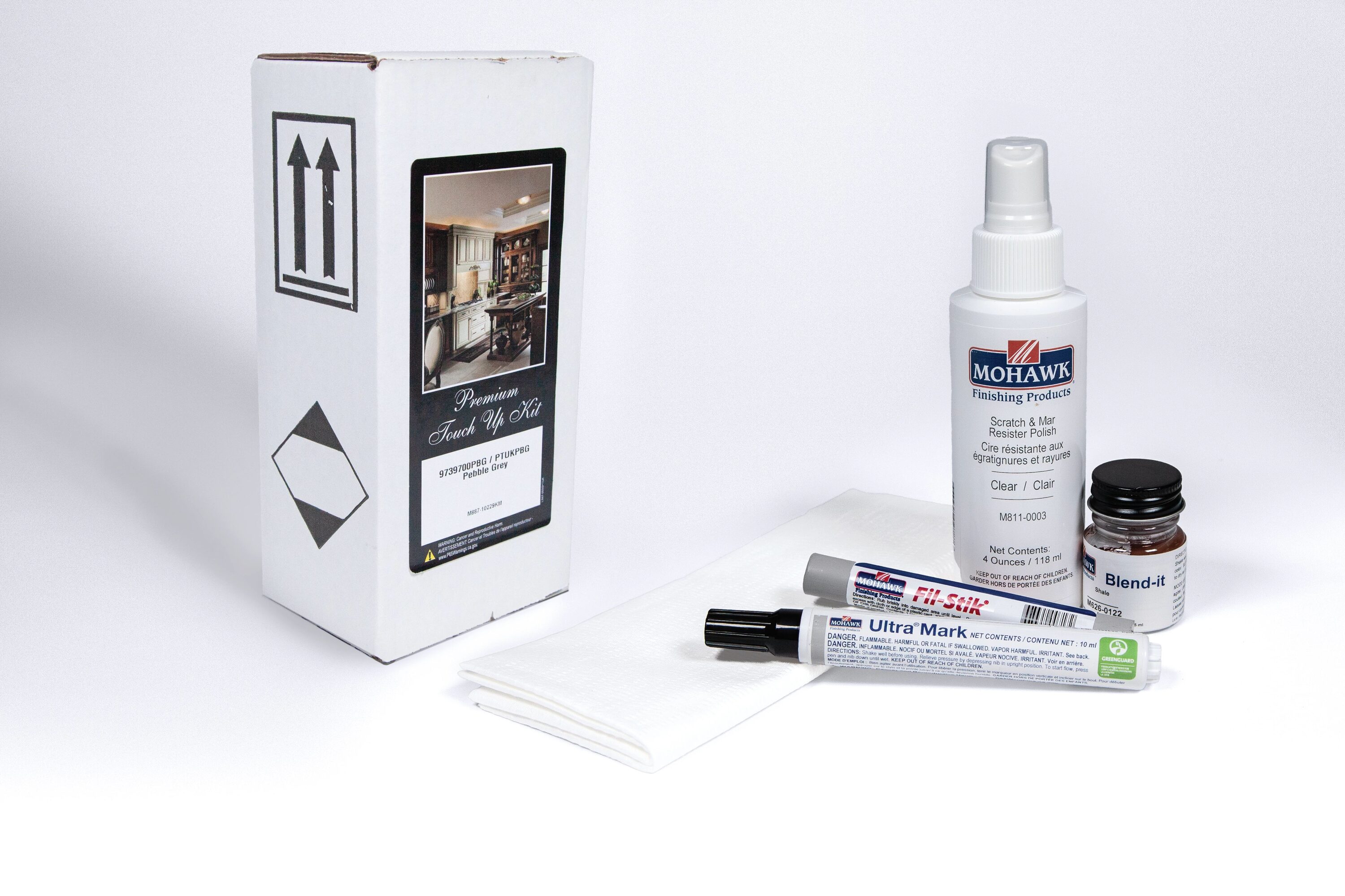 KraftMaid Momentum TUKP.PBGG81 Deveron Cabinet Touch-up Kit 3-in W x 6-in H x 0.5-in D Pebble Grey Painted