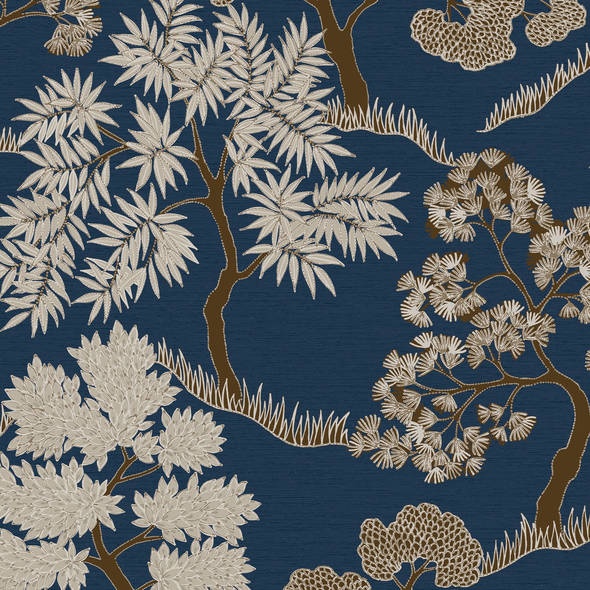 Sublime 12116194 8-Inches Blue Non-woven Floral 56-Sq. Feet Unpasted Paste the wall Wallpaper Sample