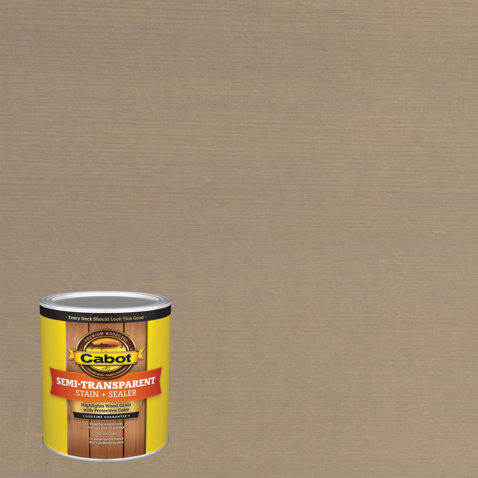 Cabot PEWTER GRAY-1028058 Pewter Gray Semi-transparent Exterior Wood Stain and Sealer in One ( 1-quart )