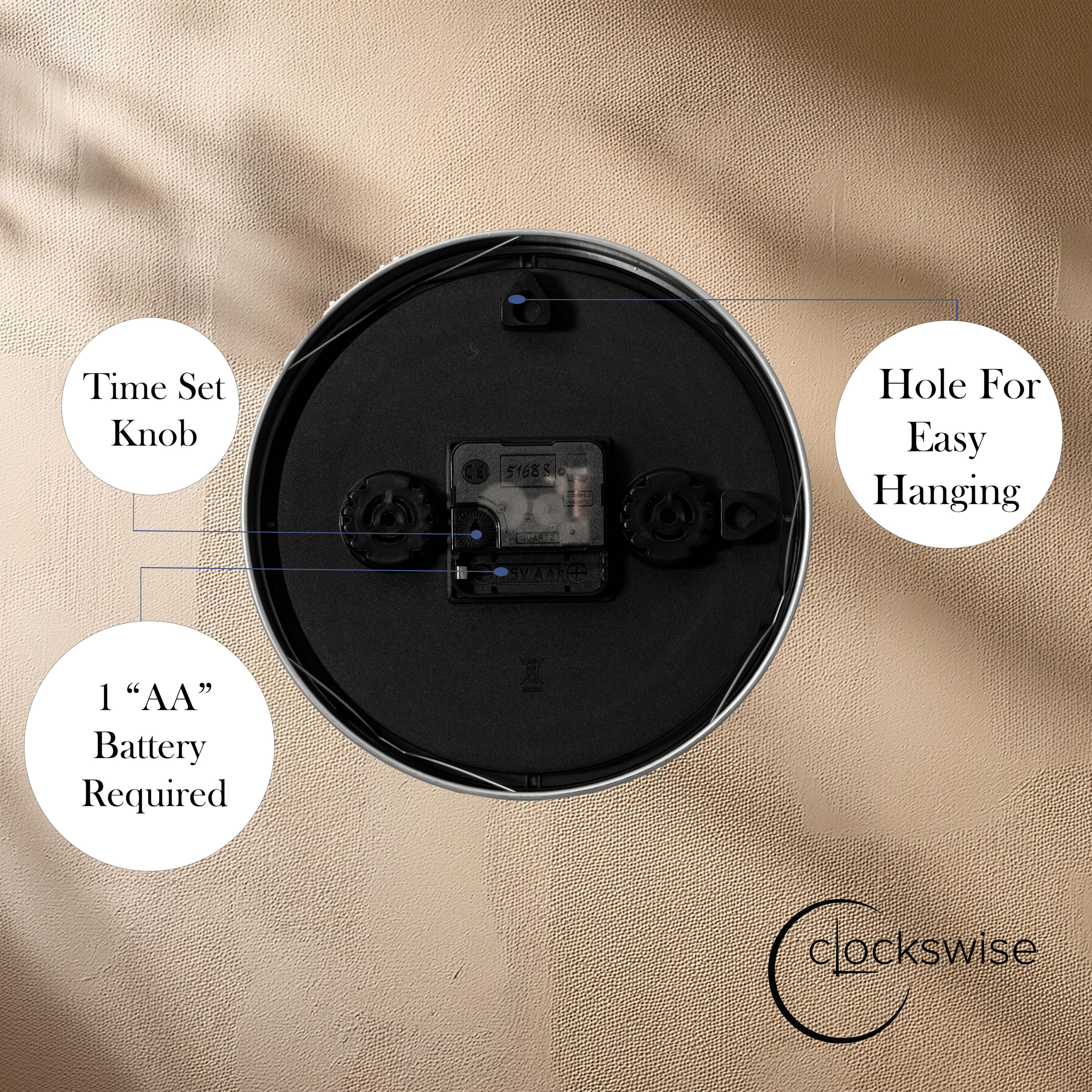 Clockswise QI004745.BK.10 Indoor-Outdoor-Clocks - View #5