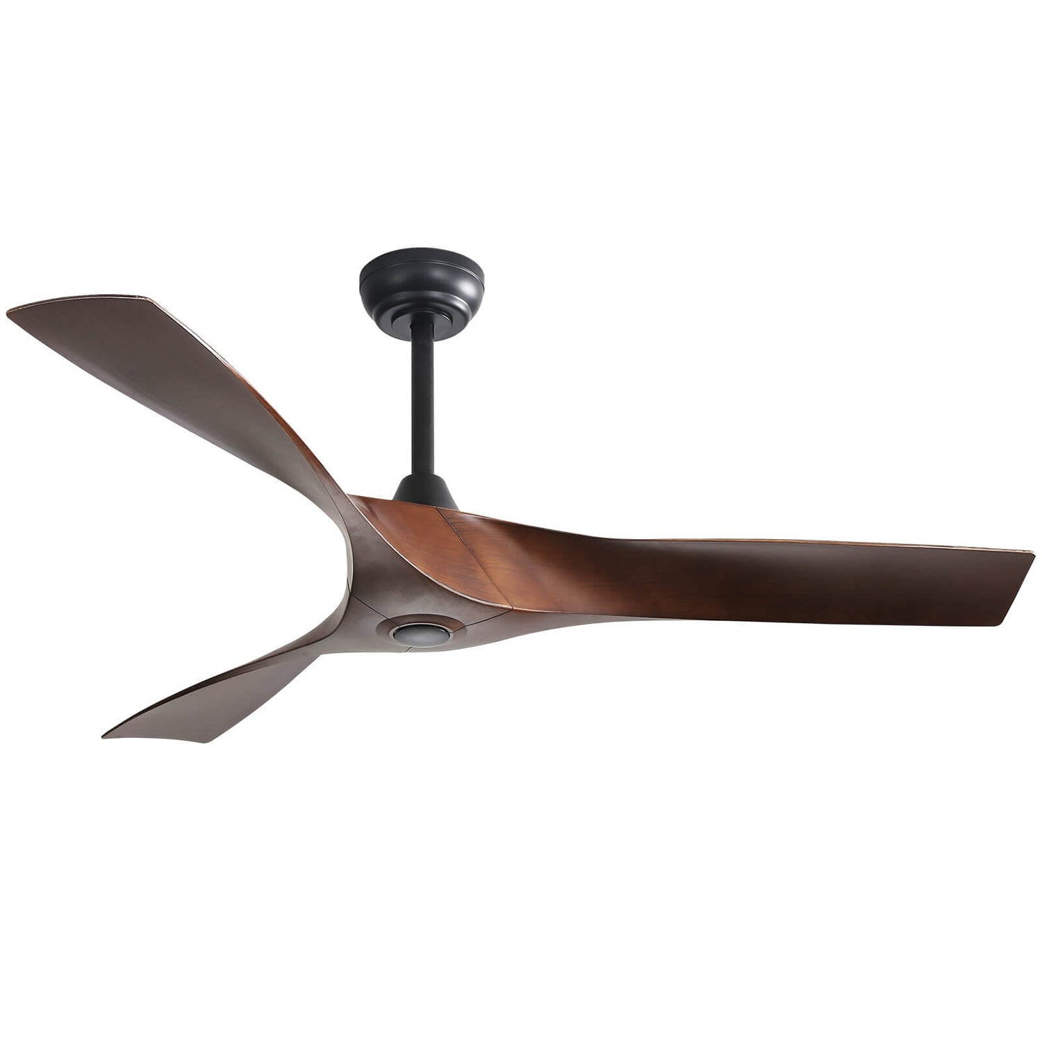 SINOFURN SYA650018CM 52-Inches Black with ABS Blades Indoor Downrod mount Standard Ceiling Fan Without Light and Remote ( 3 -Blade)