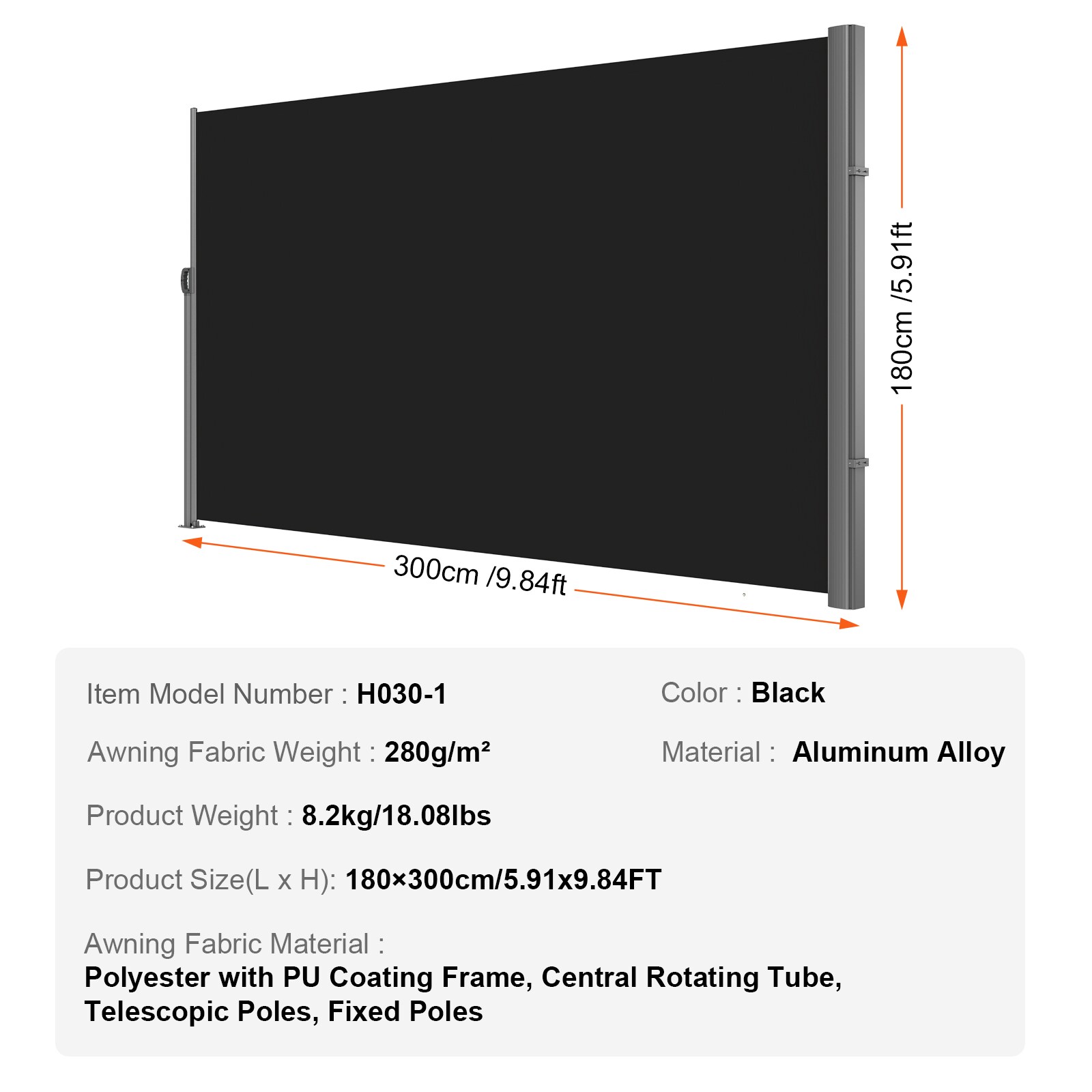 VEVOR SCZYPF180X3001321V0 awnings - View #7