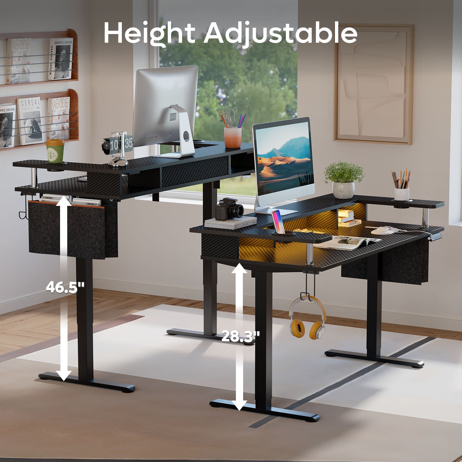 Bestier LOW-H1024147AUS-BLK desks - View #5