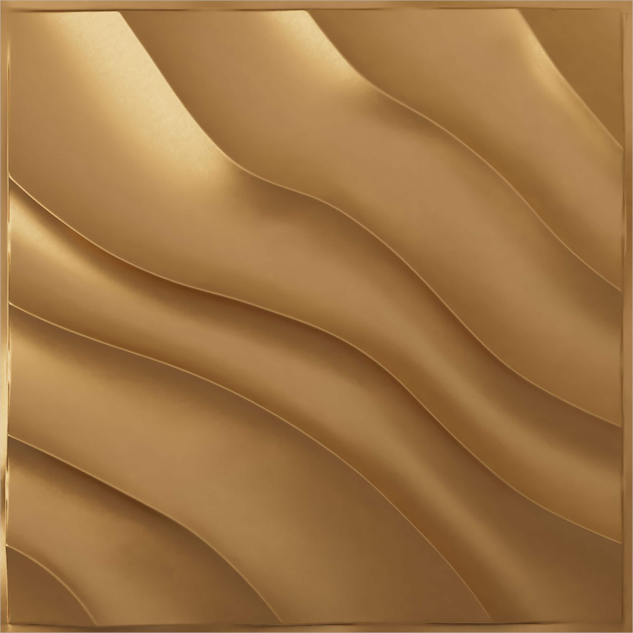 Ekena Millwork WP20X20MWBGL 19-5/8-in x 19-5/8-in Embossed Bright Coat Gold PVC Wall Panel