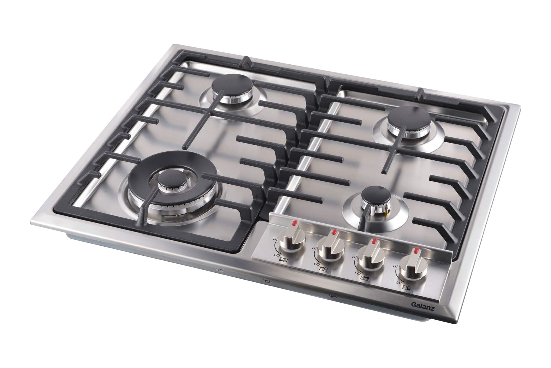 Galanz 24-in 4 Burners Stainless Steel Gas Cooktop in the Gas
