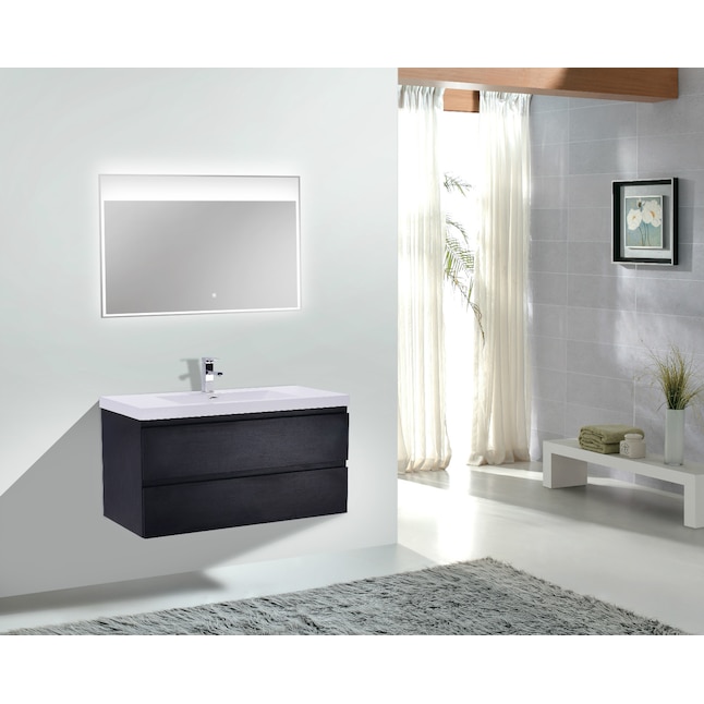 Single Sink Bathroom Vanity, 42 Inch Black Bathroom Vanity With Sink