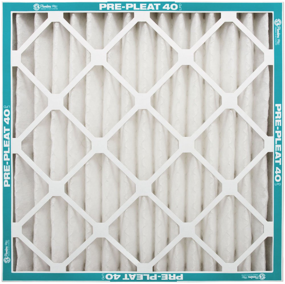 Flanders 1021820 18-in W x 20-in L x 1-in MERV 8 Electrostatic pleated Air Filter 12 -Pack