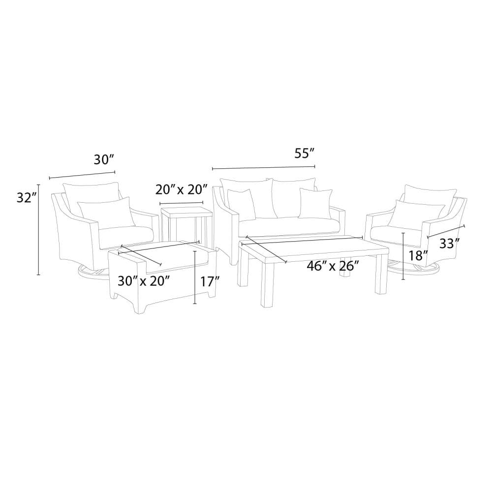 RST Brands OP-PEOSS6MT-CHR-K Patio-Conversation-Sets - View #8