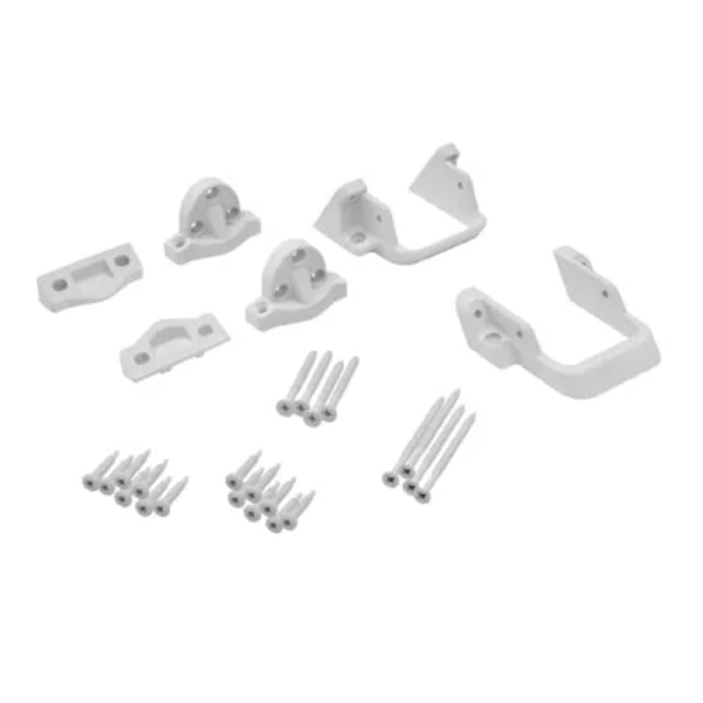 Trex PTRLSTBKTKIT Select T-Rail 6-in x 1.25-in Classic White Unfinished Composite Exterior Handrail bracket