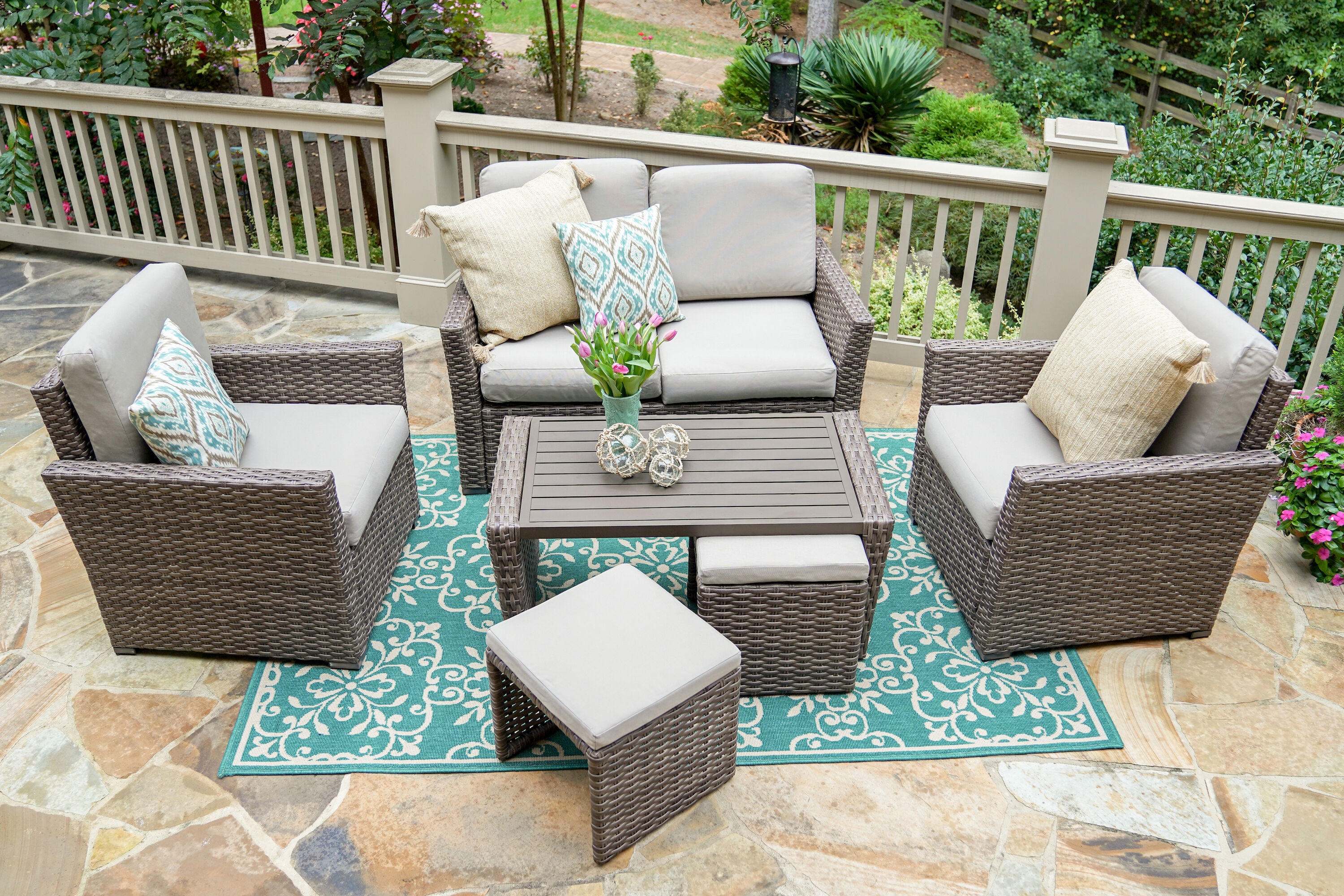 Leisure Made 844019-TAN Patio-Conversation-Sets - View #5
