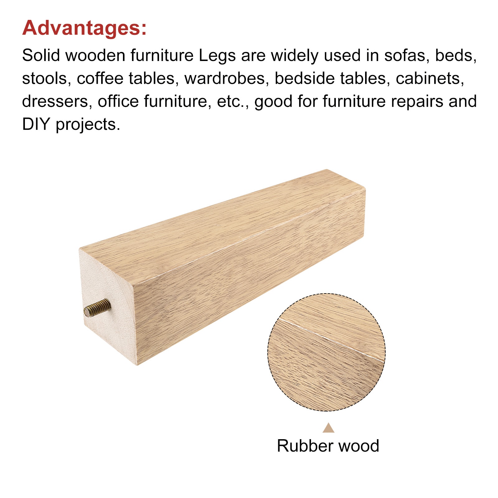 Unique Bargains S25092400UX4692 Wood-Table-Legs - View #4