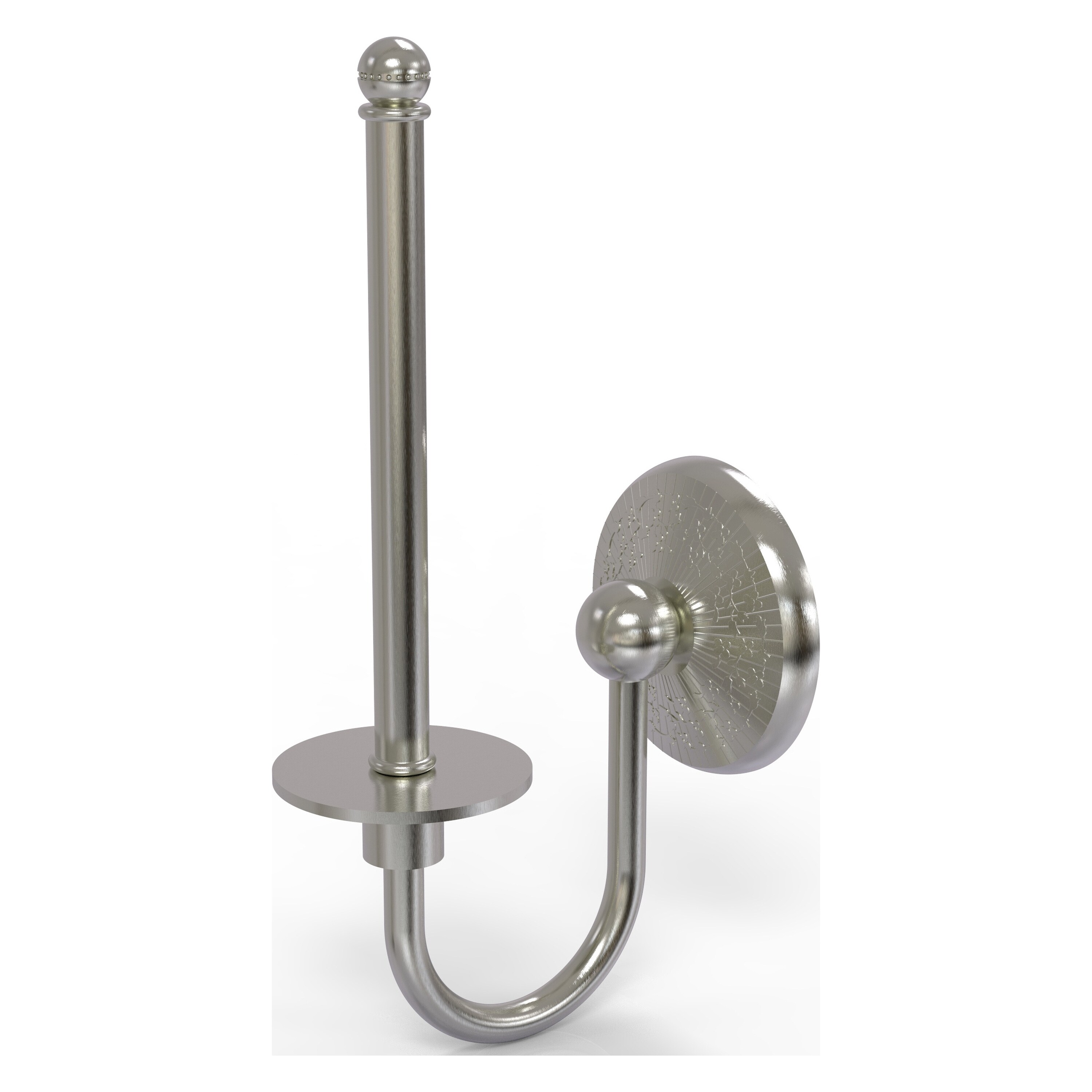 Allied Brass Monte Carlo Collection Upright Toilet Tissue Holder - Satin Nickel