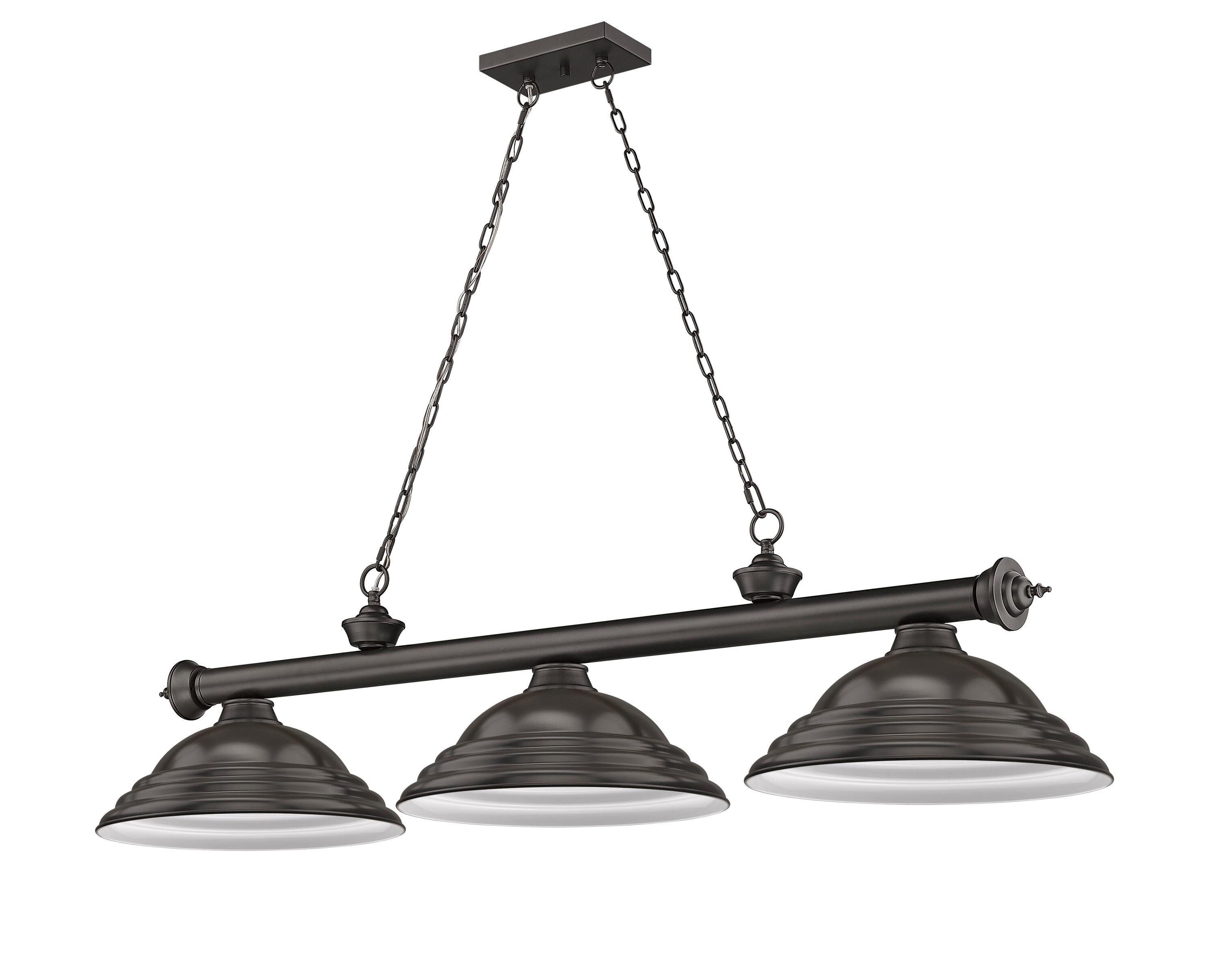Z-Lite 2306-3BRZ-SBRZ Pool-Table-Lighting - View #5
