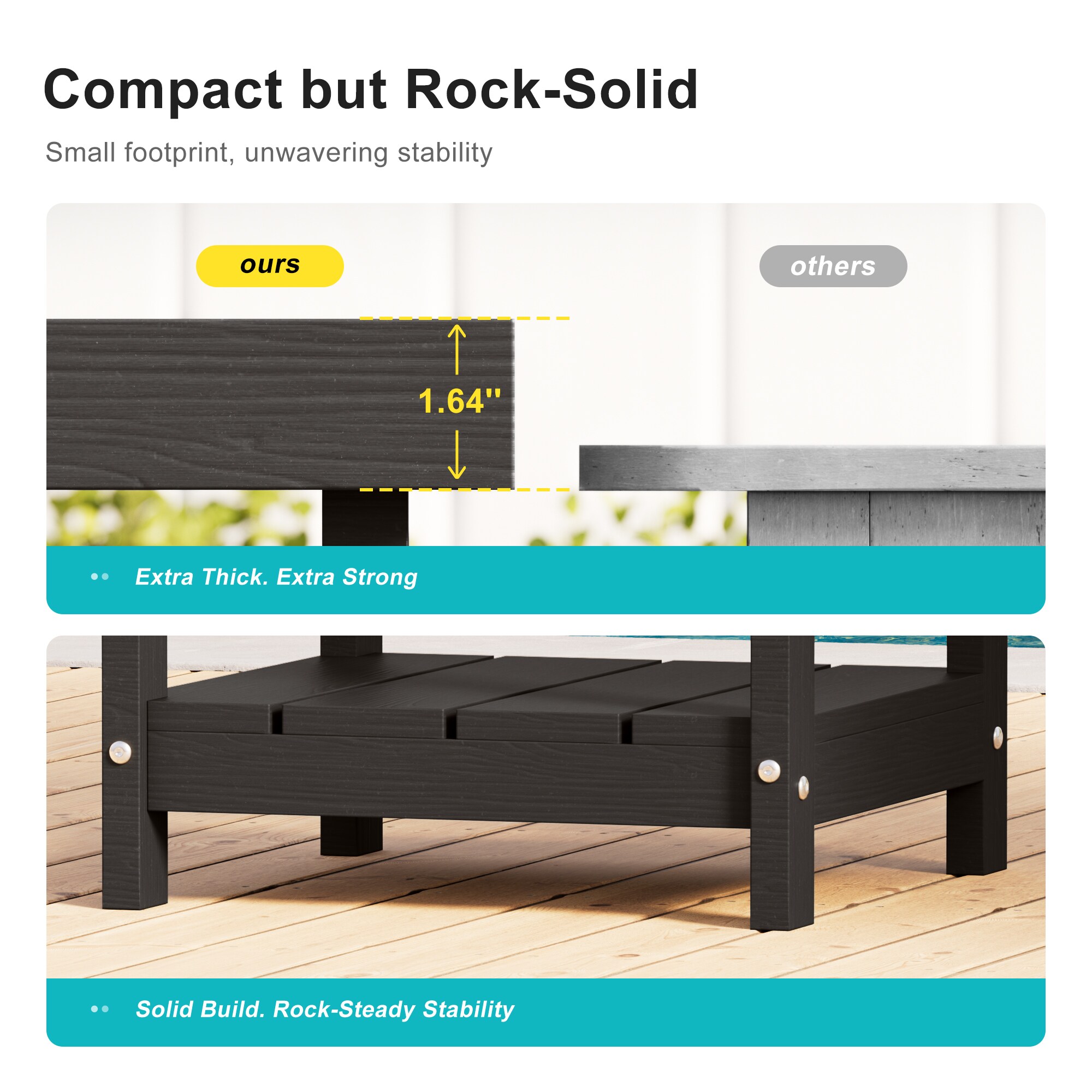 Livewood L-E-WT-07BK Patio-Tables - View #3