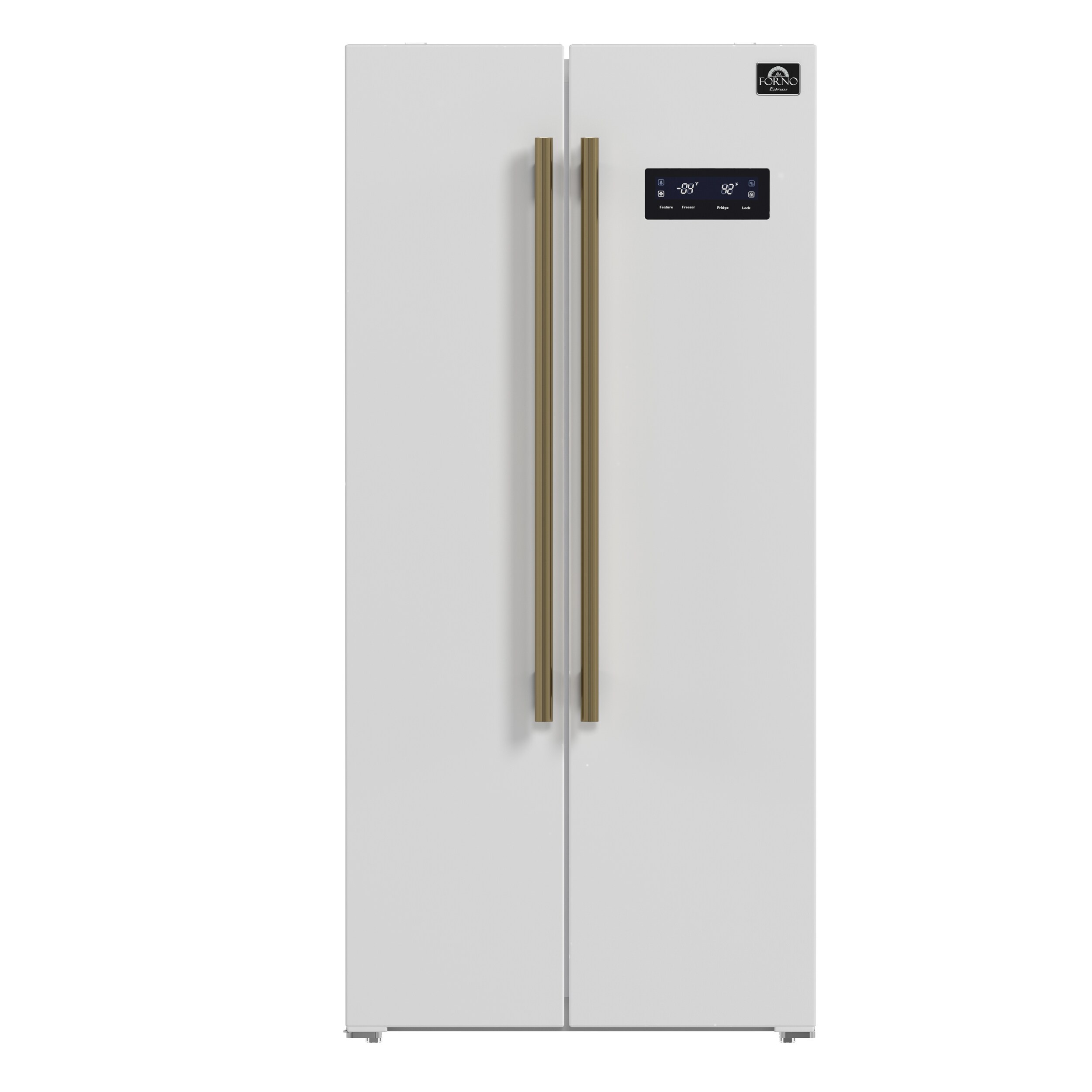 FORNO Salerno Espresso 15.62-cu ft Counter-depth Side-by-Side Refrigerator (White)