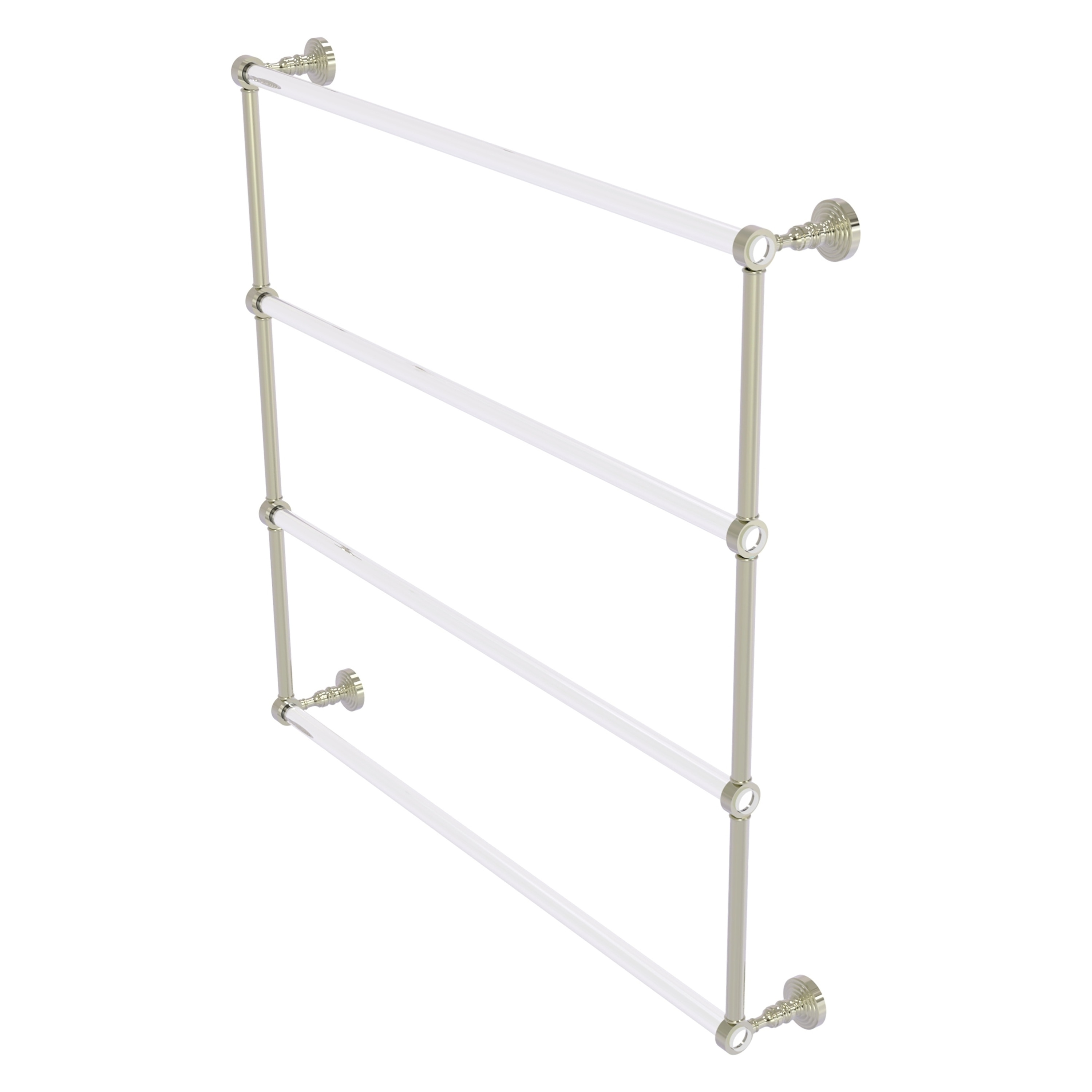 Allied Brass PG-28-36-PNI Pacific Grove 36-in double Polished Nickel Wall mount 4-tier Towel Bar