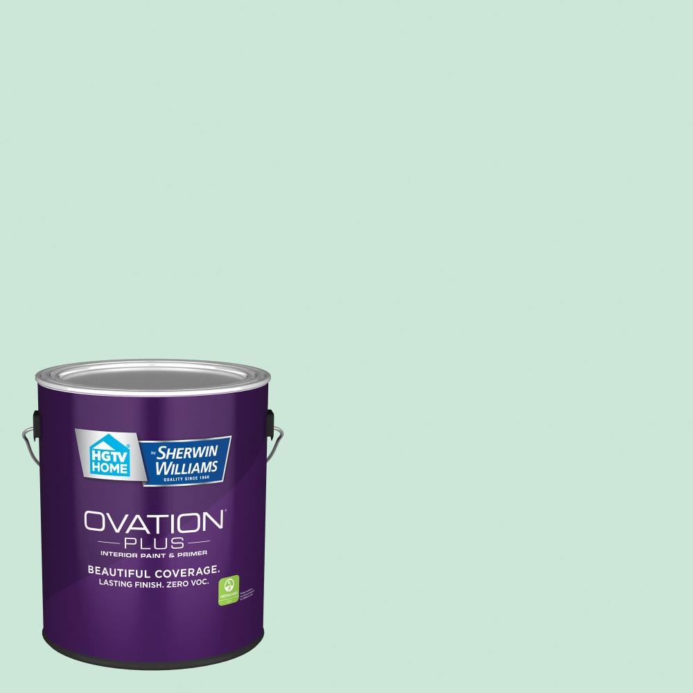 HGTV HOME by Sherwin-Williams 6001-7A-2557219 Ovation Plus Satin Icy Mint 6001-7A Latex Interior Paint Paint + Primer ( 1-gallon )