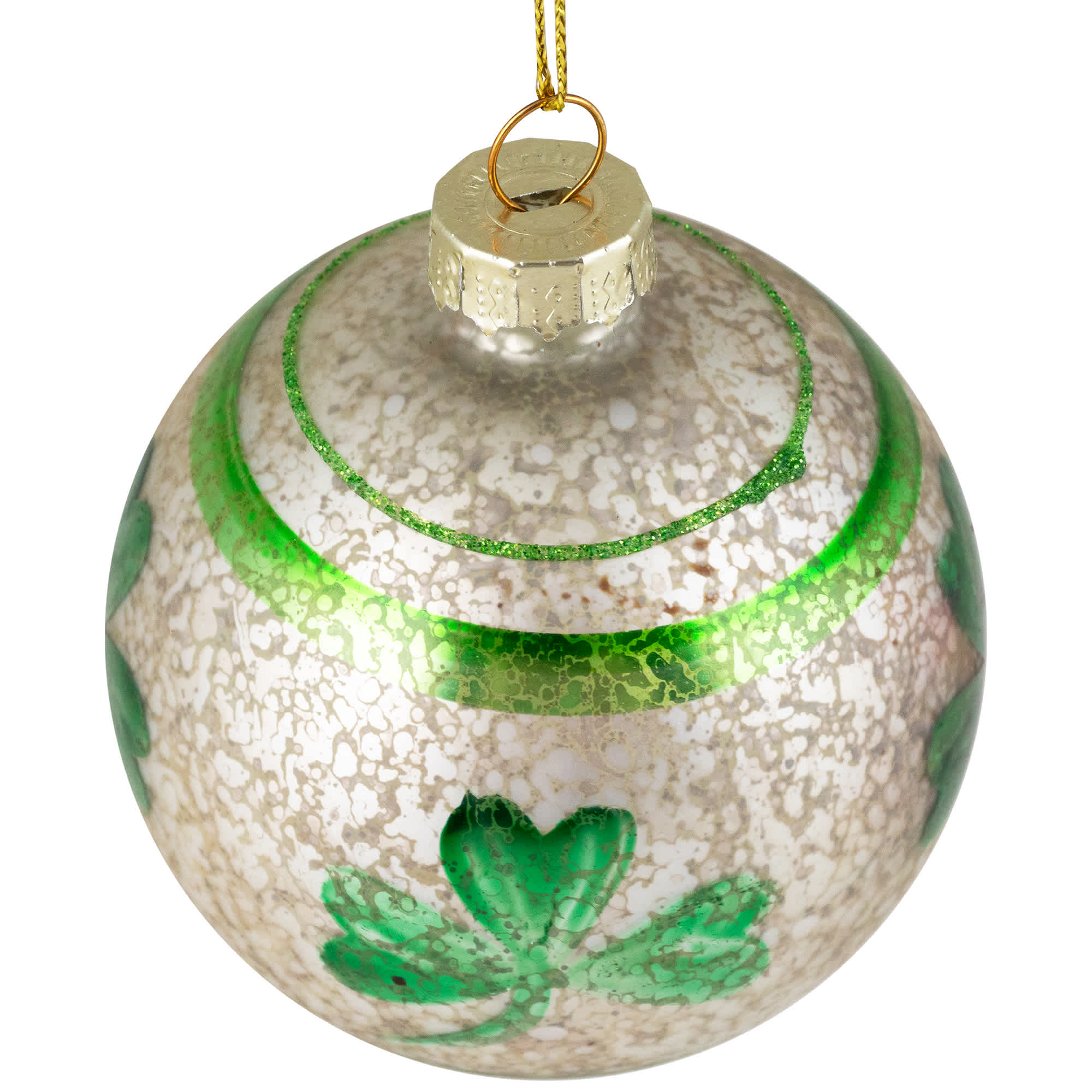 Northlight Irish Shamrock Mercury Glass Christmas Ornament - 3