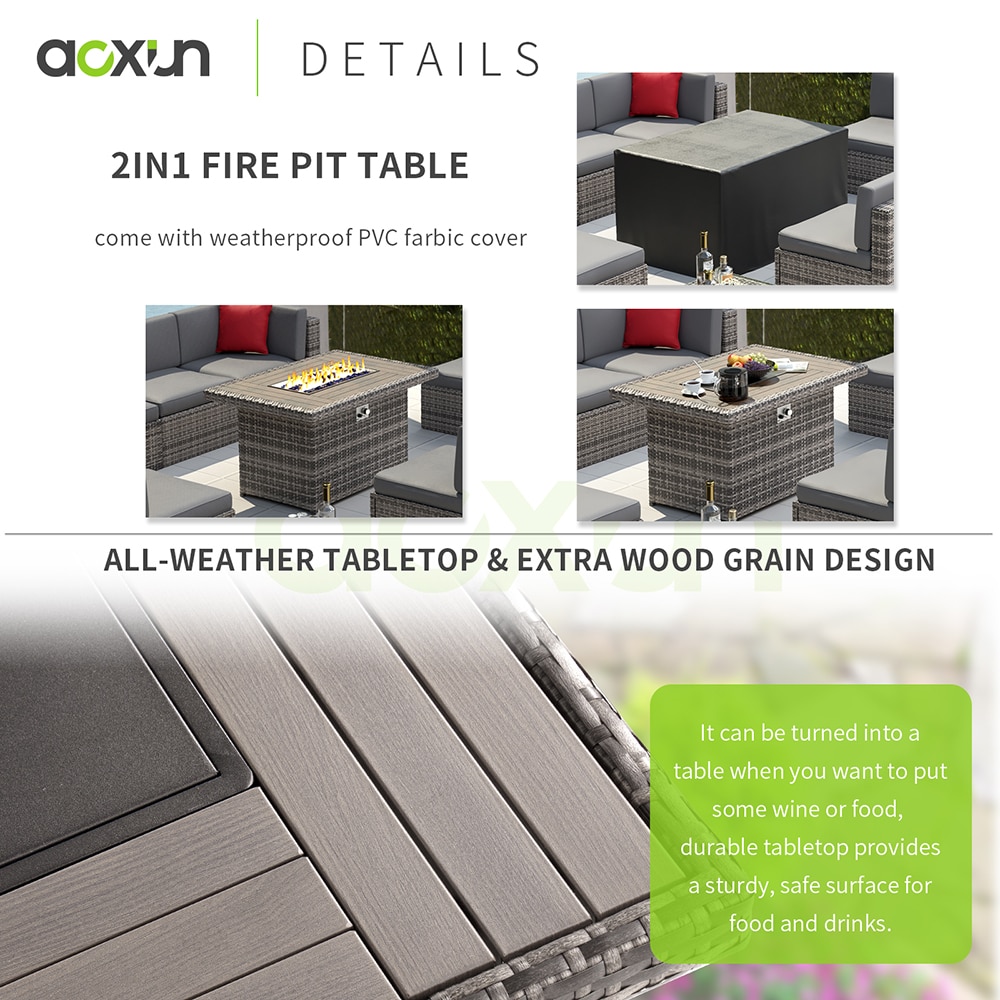 AOXUN G12034GRAAC+G25005GR Patio-Conversation-Sets - View #4