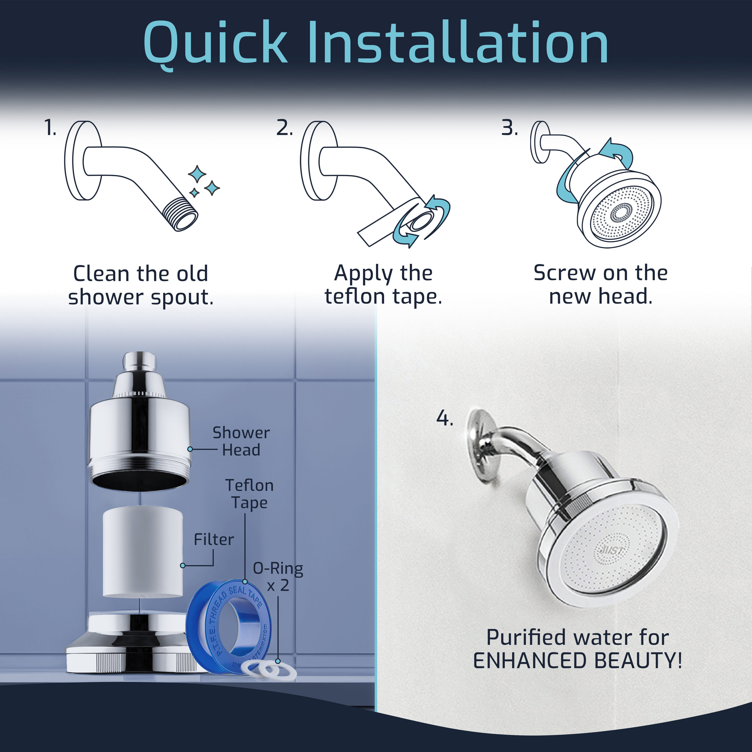 Mist MSS082 Fixed-Showerhead - View #5