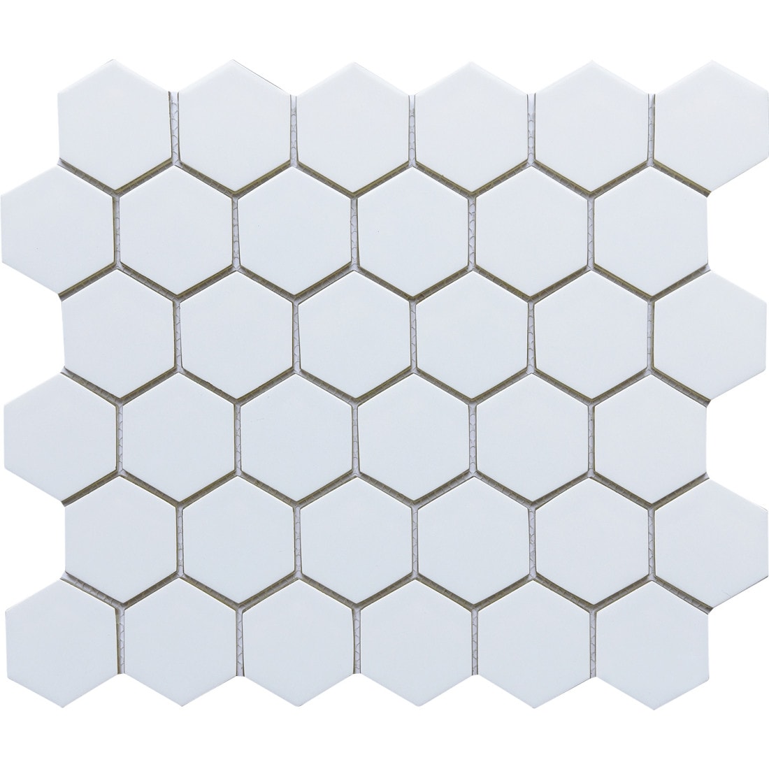 Emser Concept White 10-in x 12-in Unglazed Glass Honeycomb Patterned ...