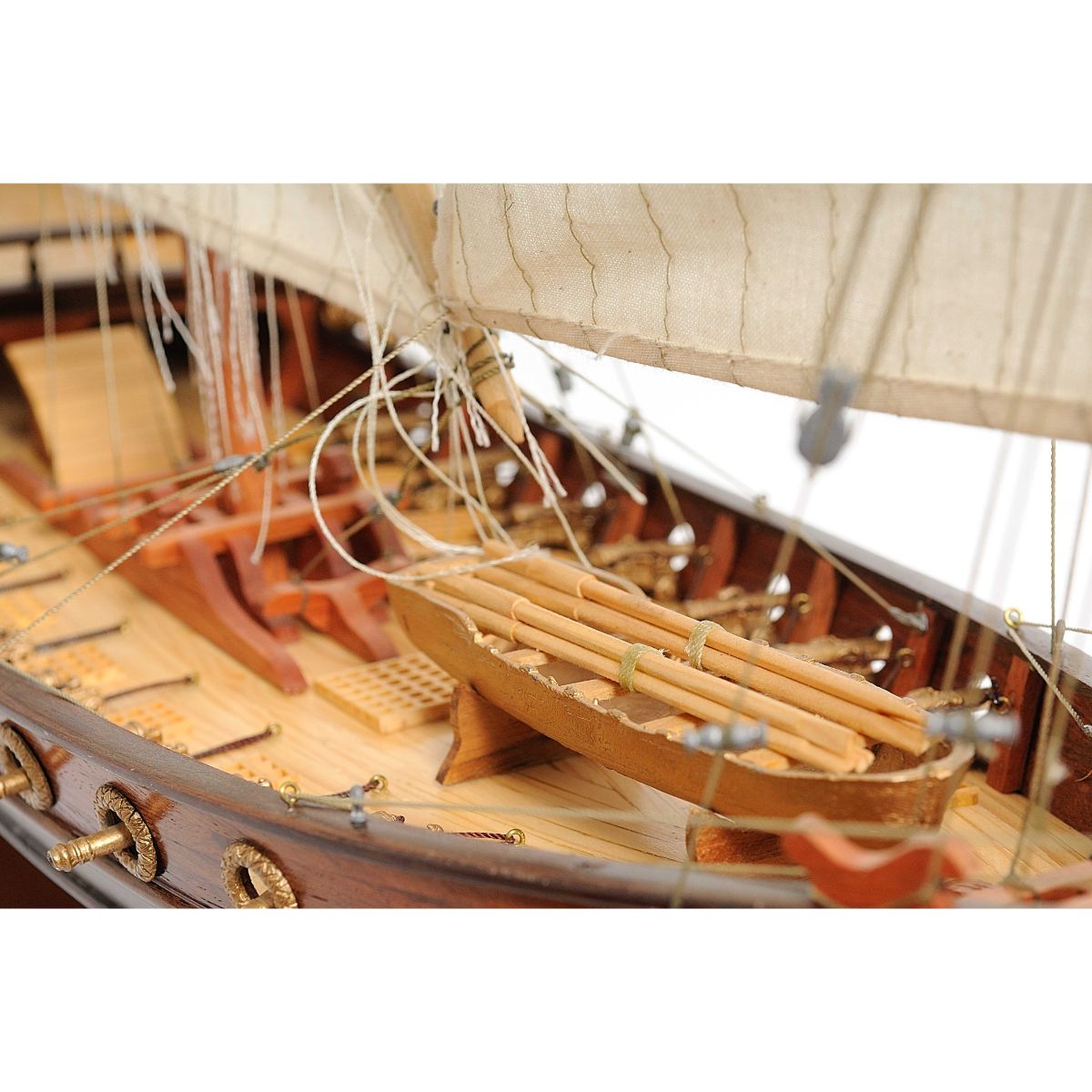 Wooden Awning Boat Gifts Statues Ship Model Mini Rowboat Kids Toy Crafts for
