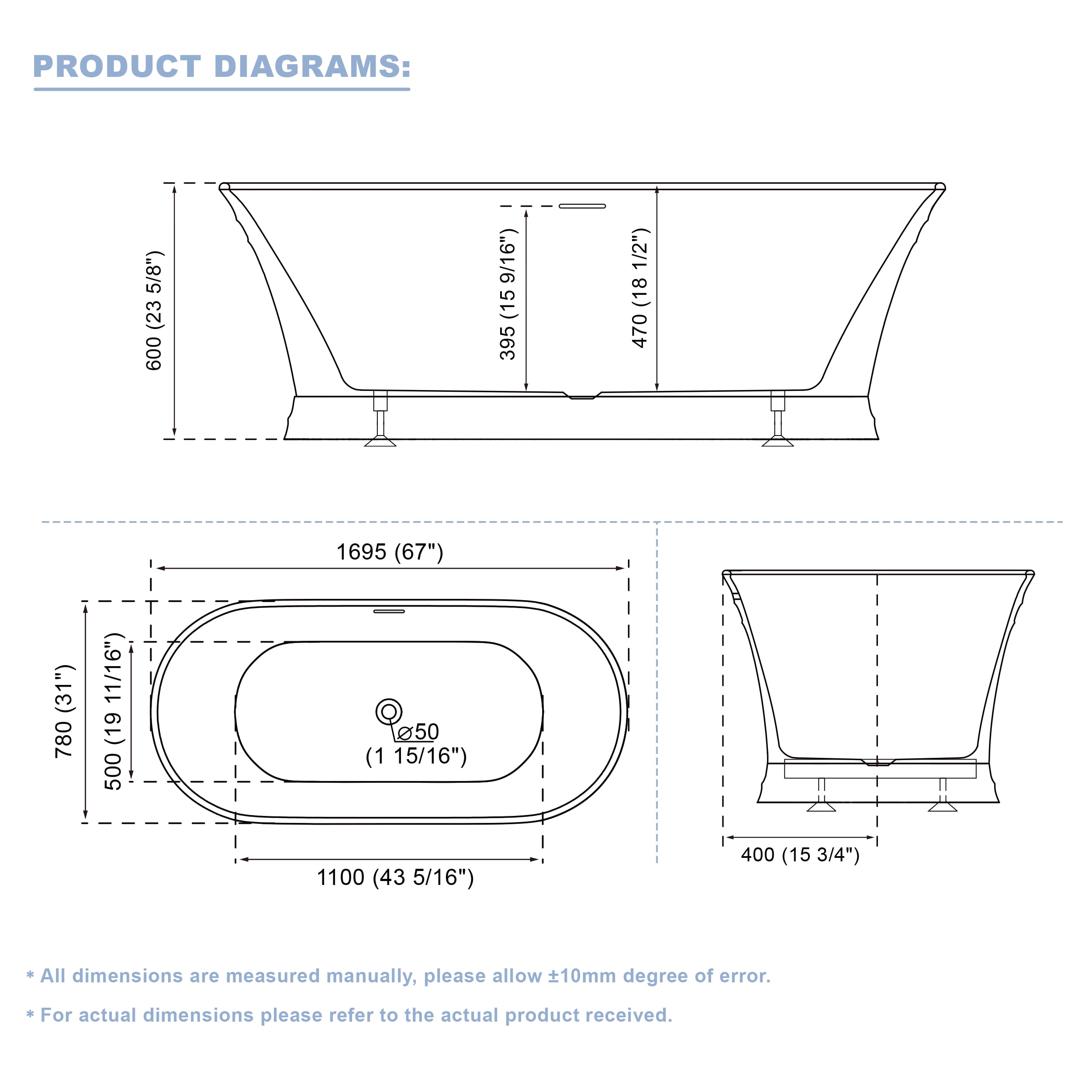 WELLFOR CB-FBT572YE bathtubs - View #12