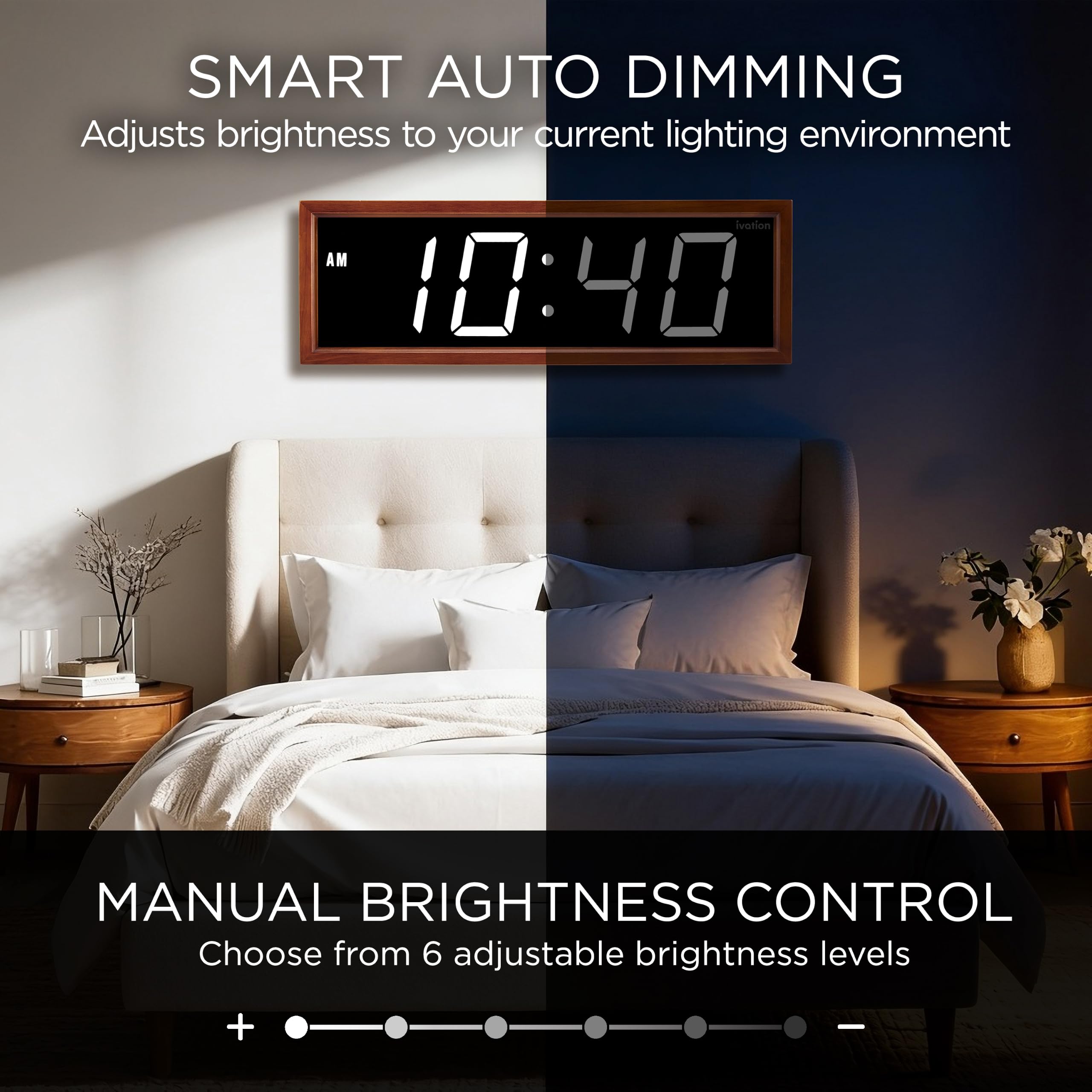 Ivation JID1124WHT Indoor-Outdoor-Clocks - View #4