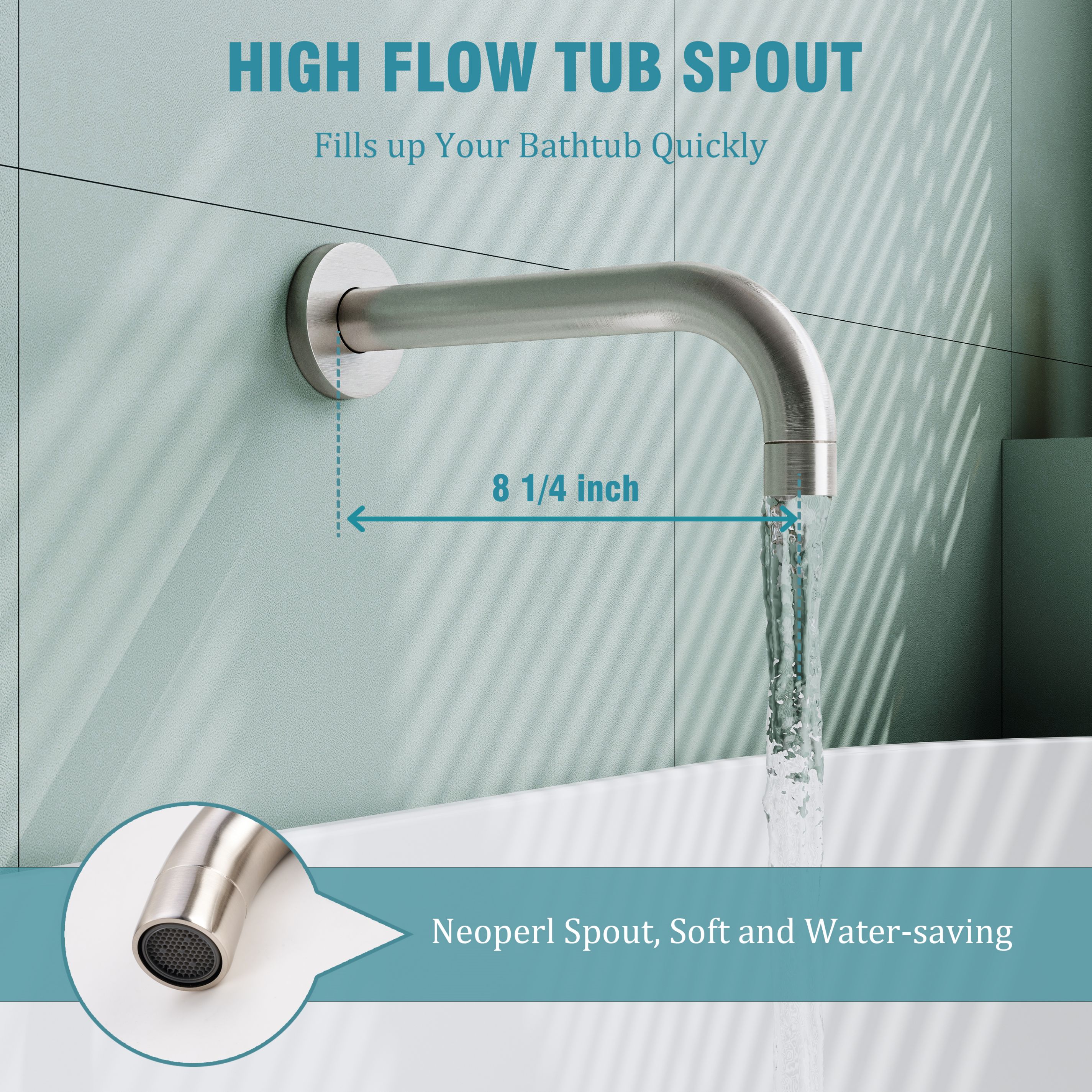 WELLFOR WB-SH010BN Showerhead-Bar-Panels - View #7