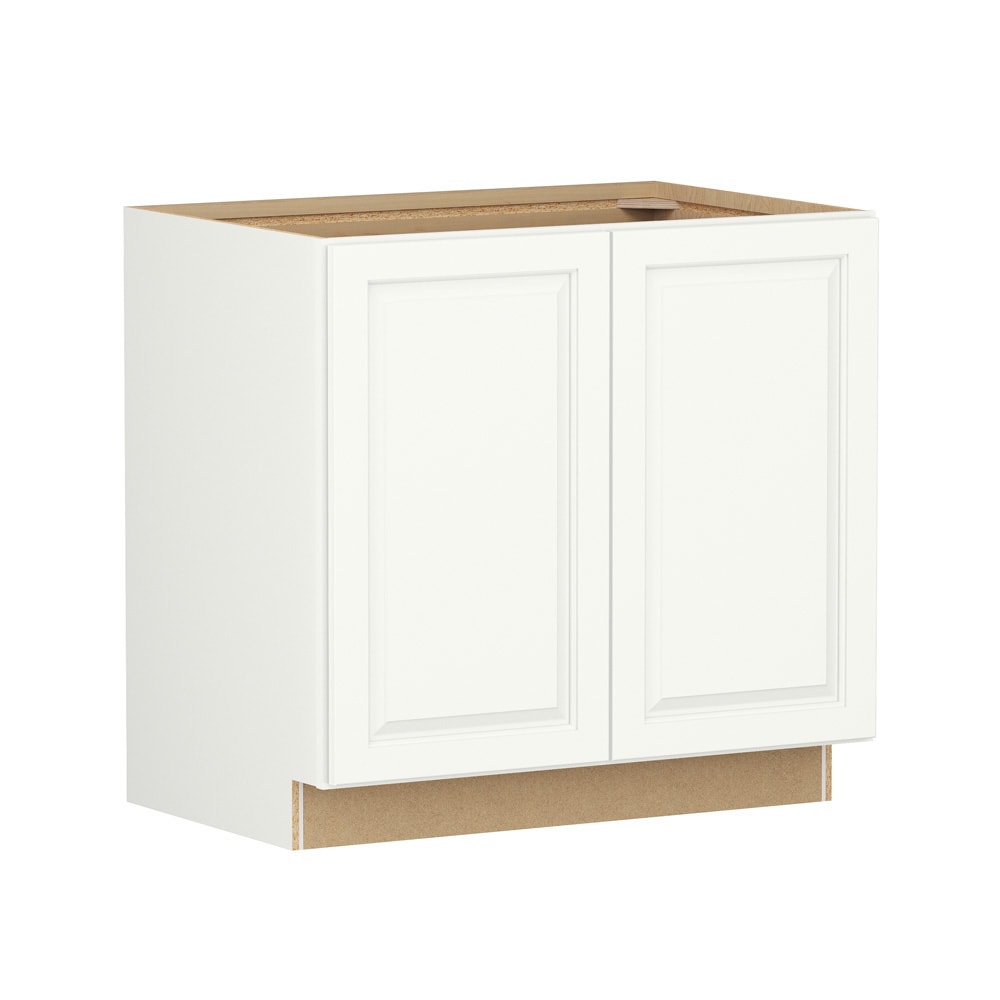 Shenandoah Stemson 36-in W x 34.5-in H x 24-in D Linen Painted Base Fully Assembled Cabinet Raised Panel Square