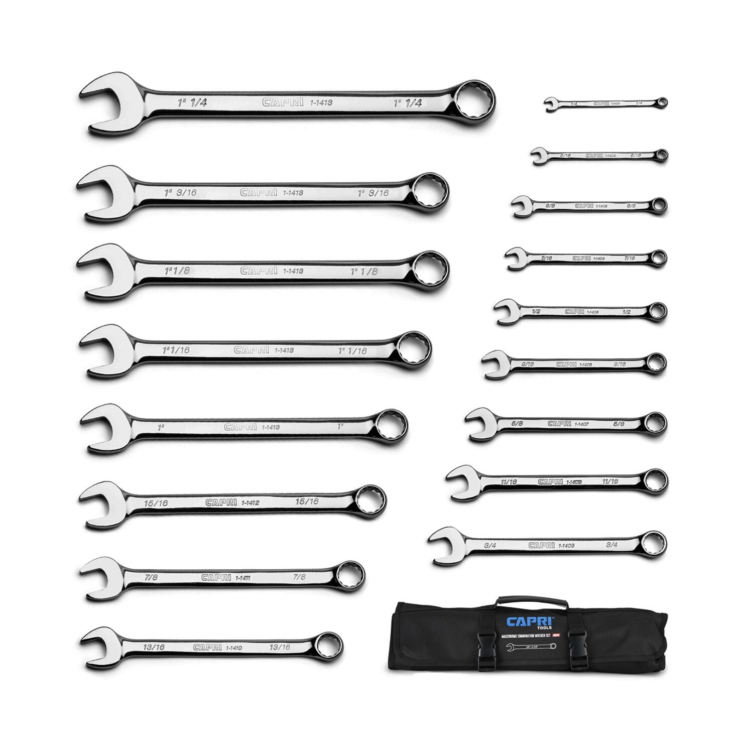 14-PIECE INCH SIZE COMBINATION WRENCH SET - Zodiac