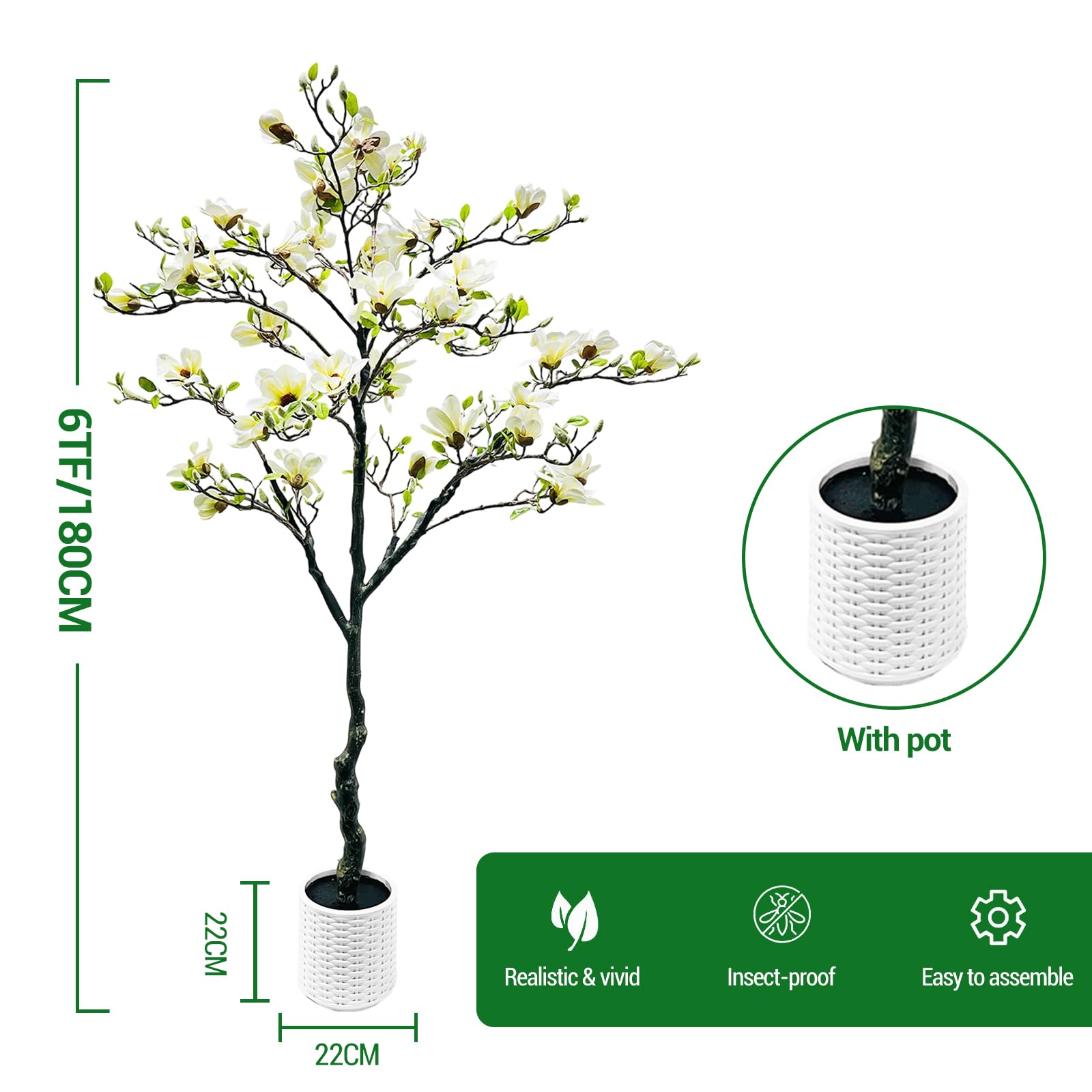IdealHouse WEHHZ-H5741TXWT7D3 Artificial-Plants-Trees - View #3