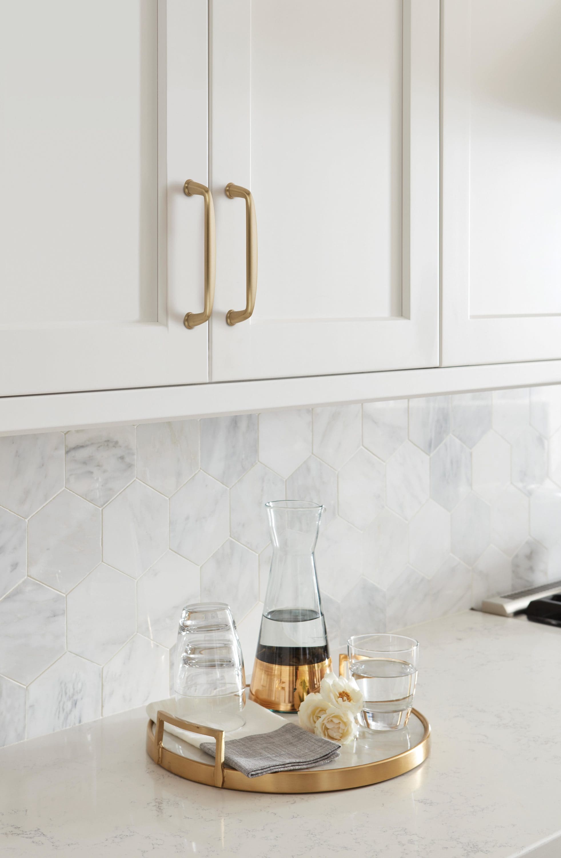 Golden Champagne Steel Cabinet Pull with Mounting Hardware